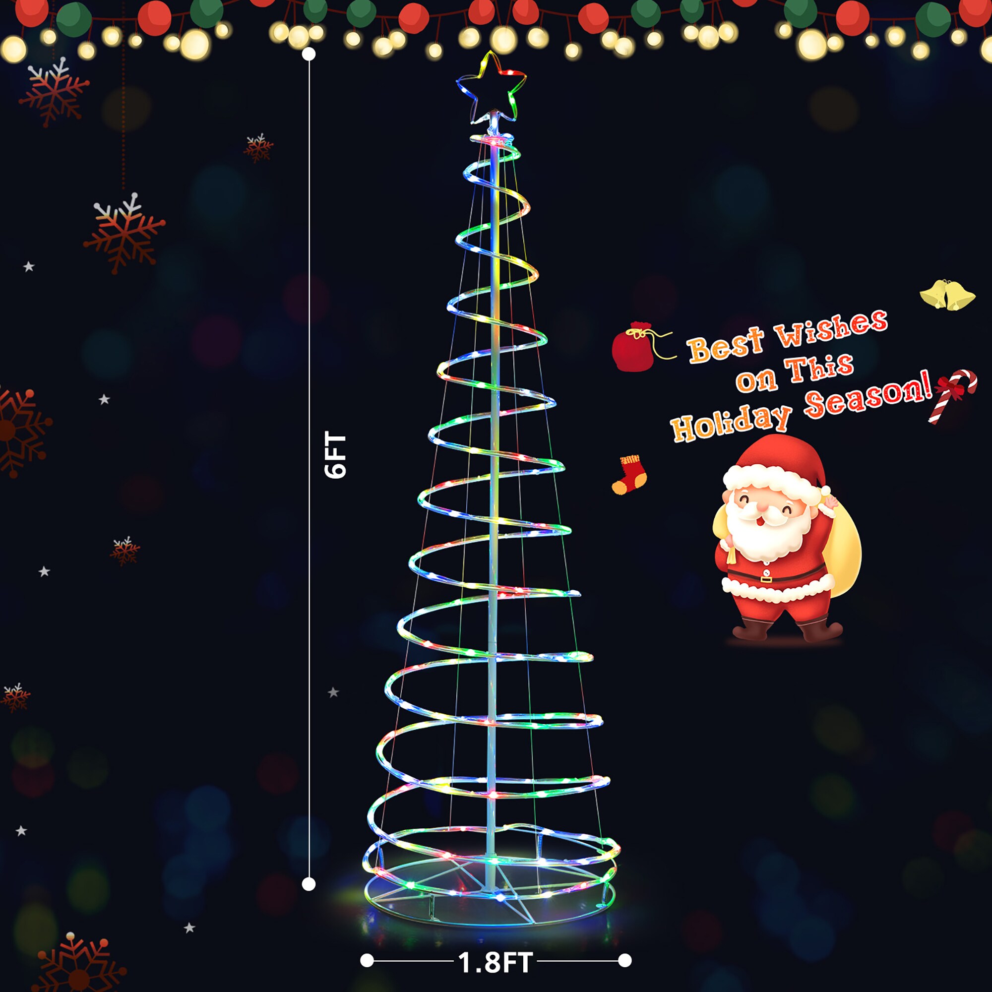 Costway LWS00713 Artificial-Christmas-Trees - View #2