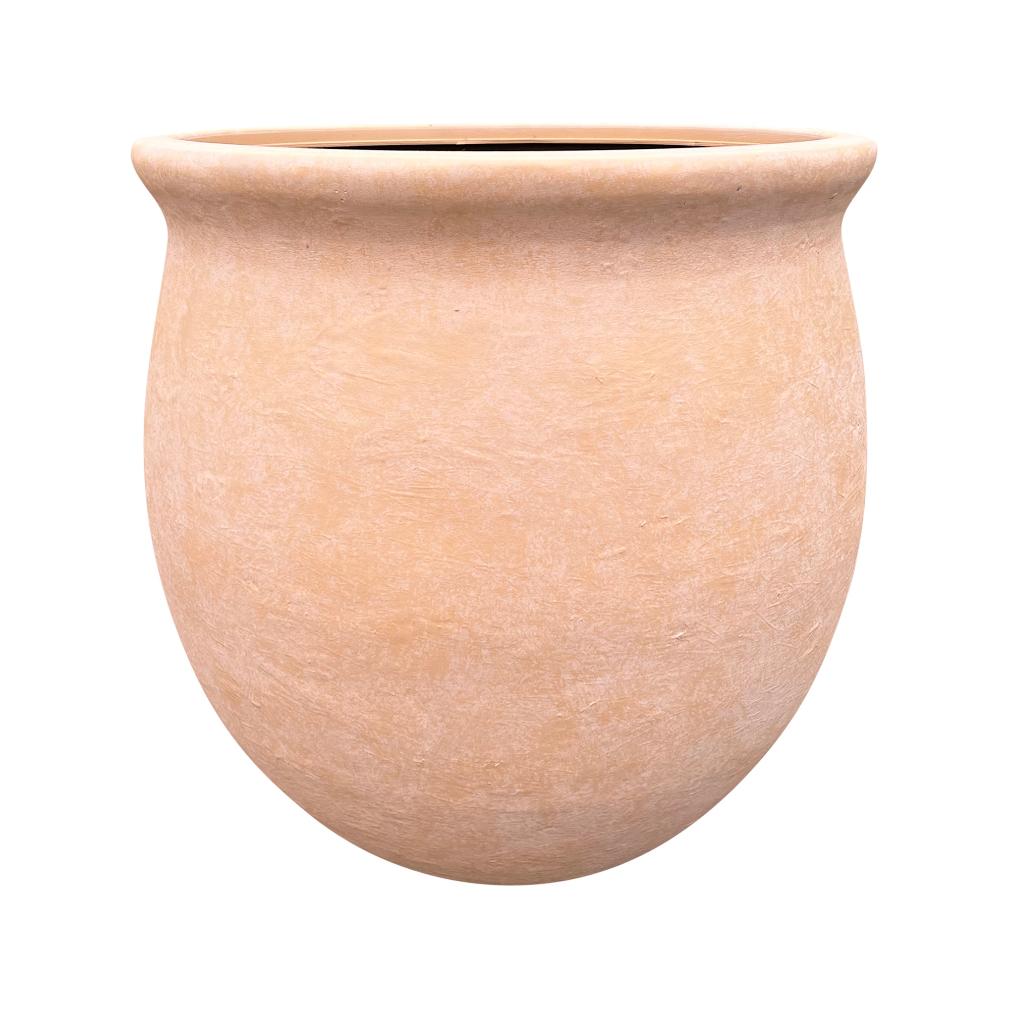 allen + roth HDR-092148 Round 17.7-in W Extra Large Orange Resin Indoor/Outdoor Planter with Drainage Holes