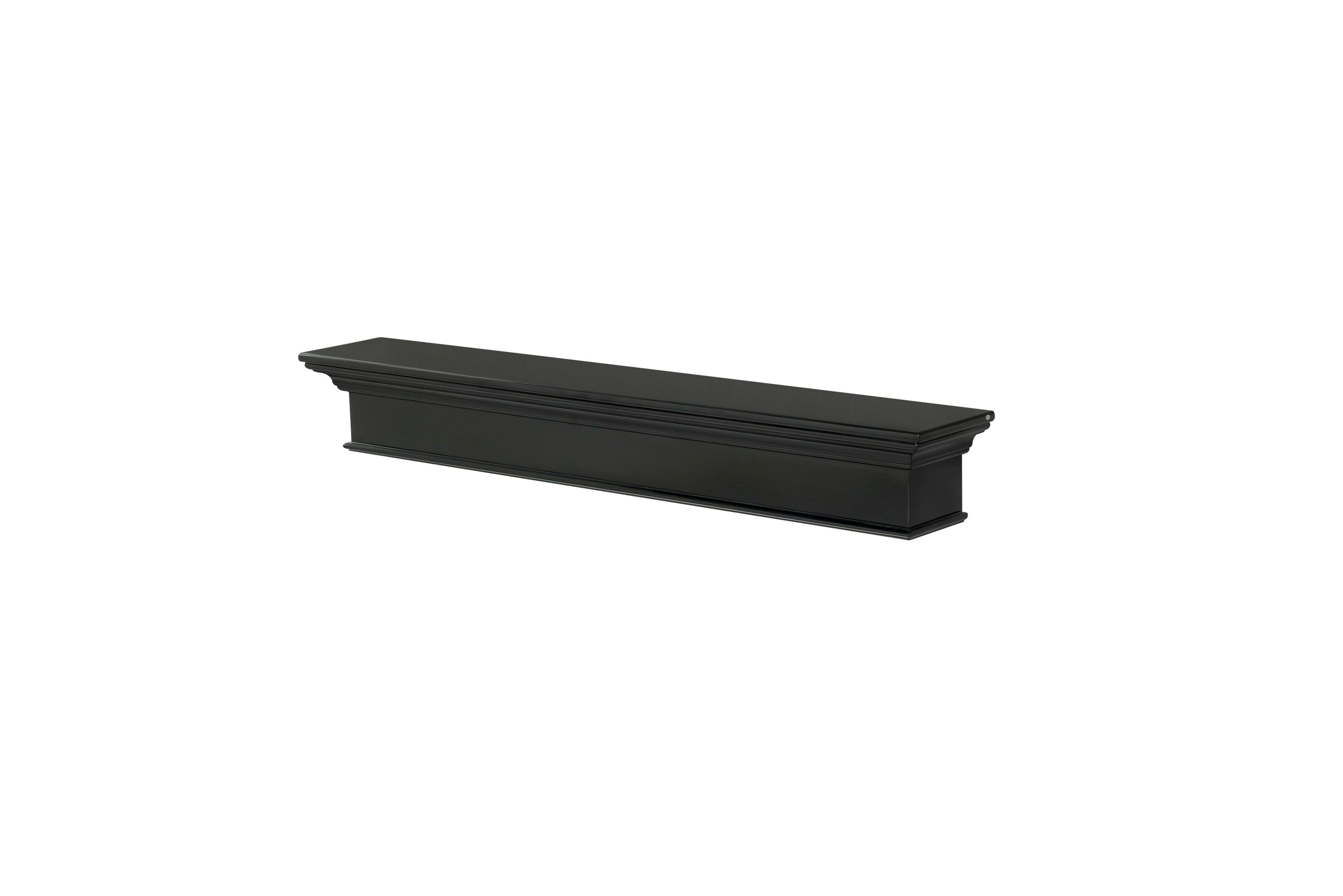 Pearl Mantels 60-in W x 8-in H x 9-in D Precision Black Hollow Mdf Traditional Fireplace Mantel SSUP60610BL Sansujyuku sansujyuku.com