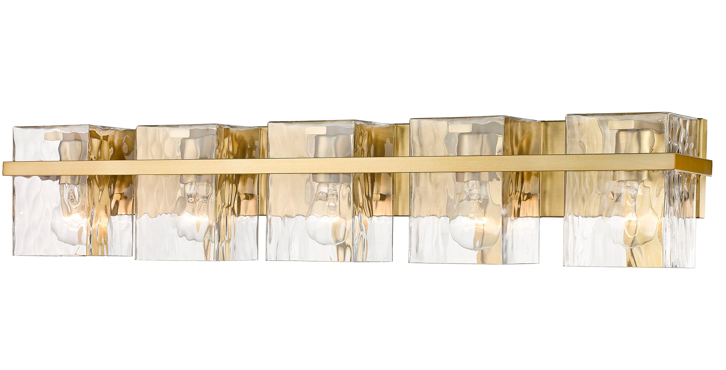 Z-Lite 1938-5V-MGLD Bennington 36.25-in 5 -Light Brushed Gold Farmhouse Vanity light