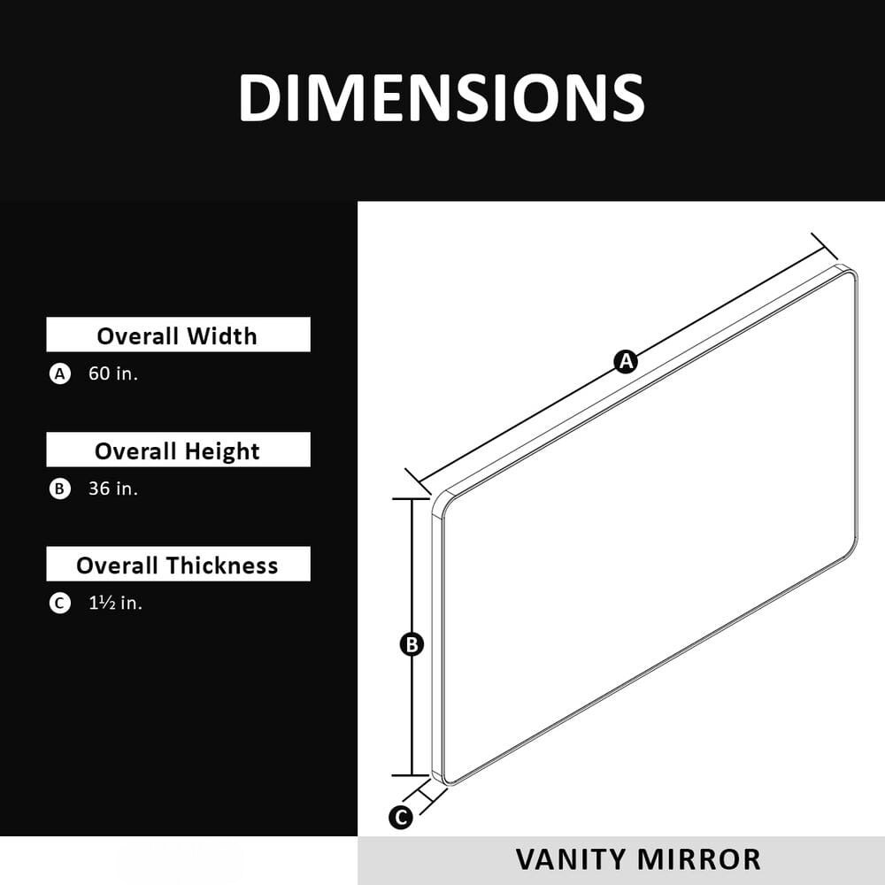 AAZJ JKF-MR6036MB Framed-Bath-Mirrors - View #5