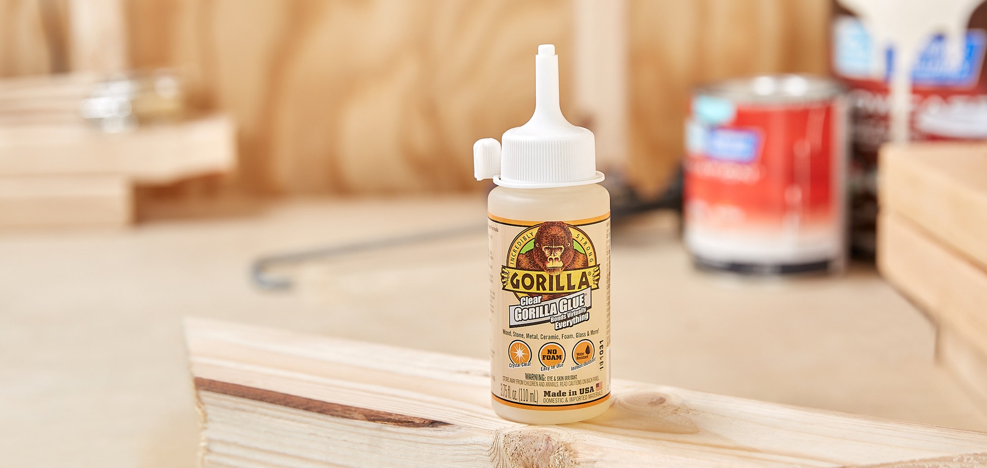 Gorilla Clear Glue, 5.75 Ounce Bottle, Clear & Heavy Duty Spray