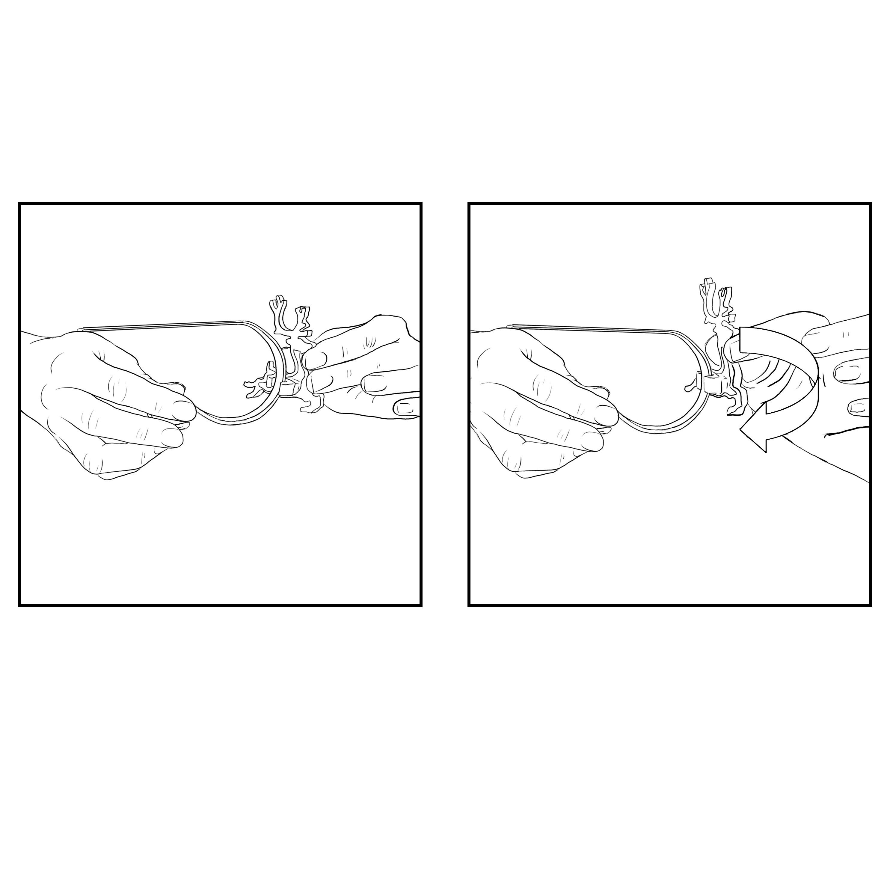 Matte Black Metal MantleClip Stocking Holders with Holiday Icons, 4-Pack