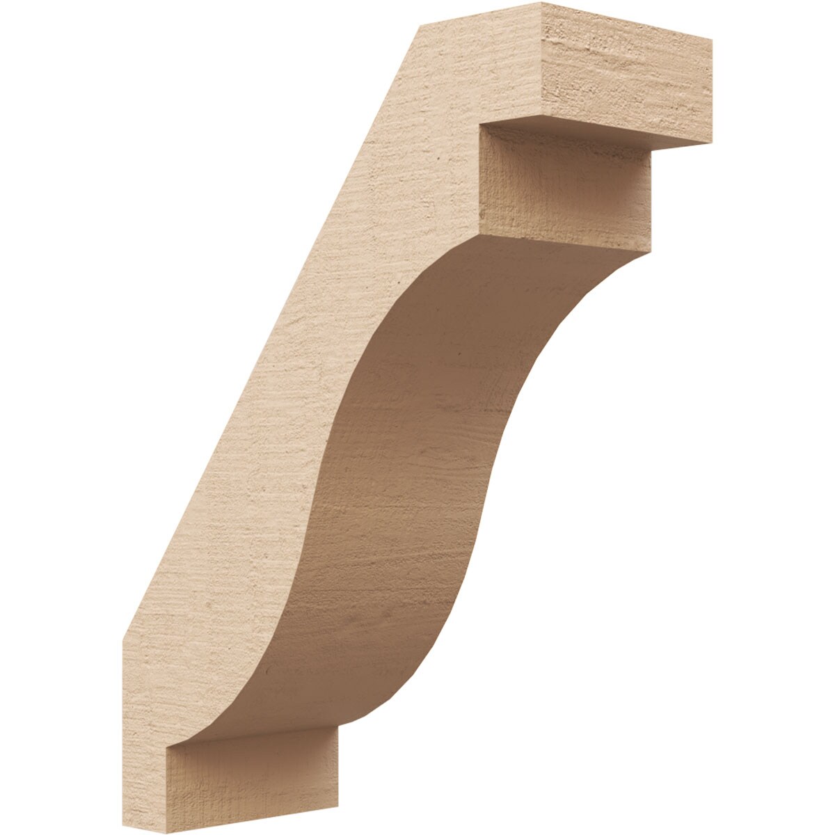 Ekena Millwork BRCUR05X12X16CHGRCPR 5-in x 16-in x 12-in Primed Urethane Copenhagen Rough Cedar TimberThane Knee Brace