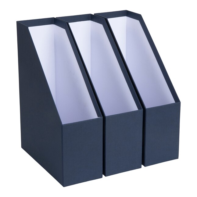 BIGSO BOX OF SWEDEN Fiberboard 1 Compartment Magazine Holder, Pack of 3 ...