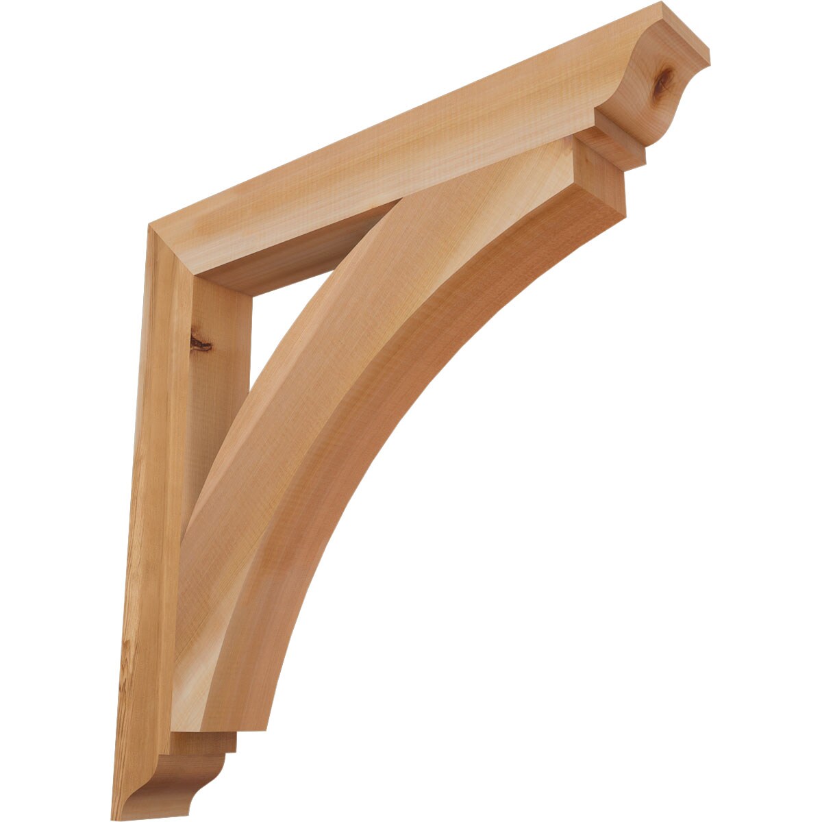 Ekena Millwork BKT04X30X30THR01SWR Thorton traditional smooth 3-1/2-in x 30-in x 30-in Western red cedar Brown Wood Standard bracket