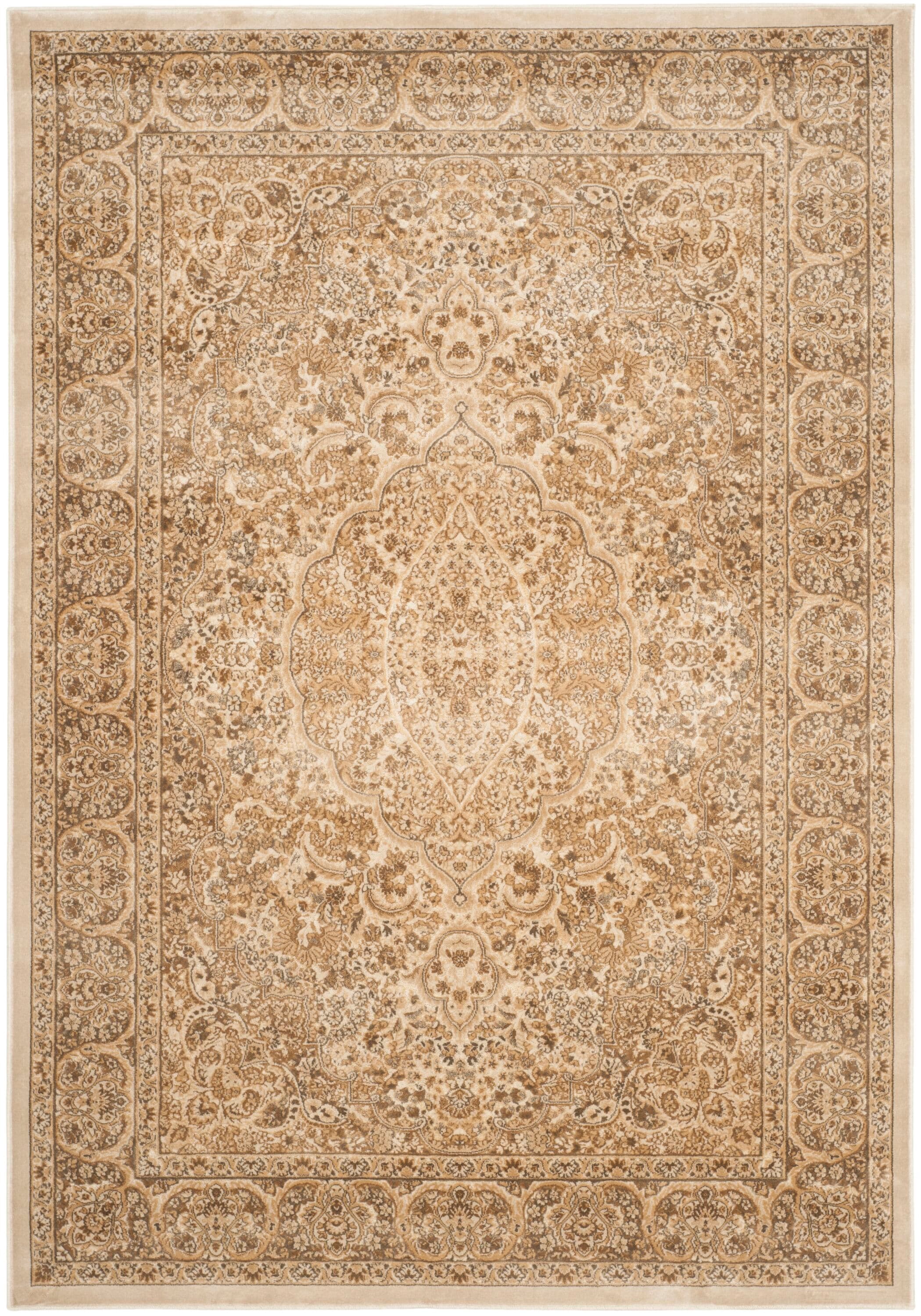 Safavieh PAR169-3444-5 Paradise Callia 5 x 8 (ft) Loomed Synthetic Stone/Cream Rectangular Indoor Floral/Botanical Oriental Area rug