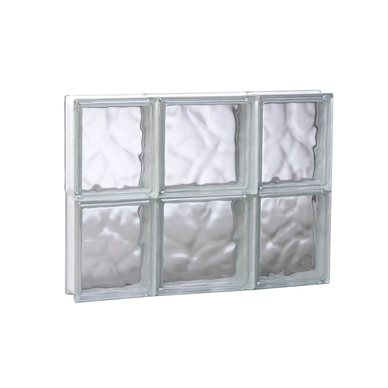 REDI2SET S2016DC Wavy Glass 19-1/4-in x 15-1/2-in Frameless Replacement Glass Block Window