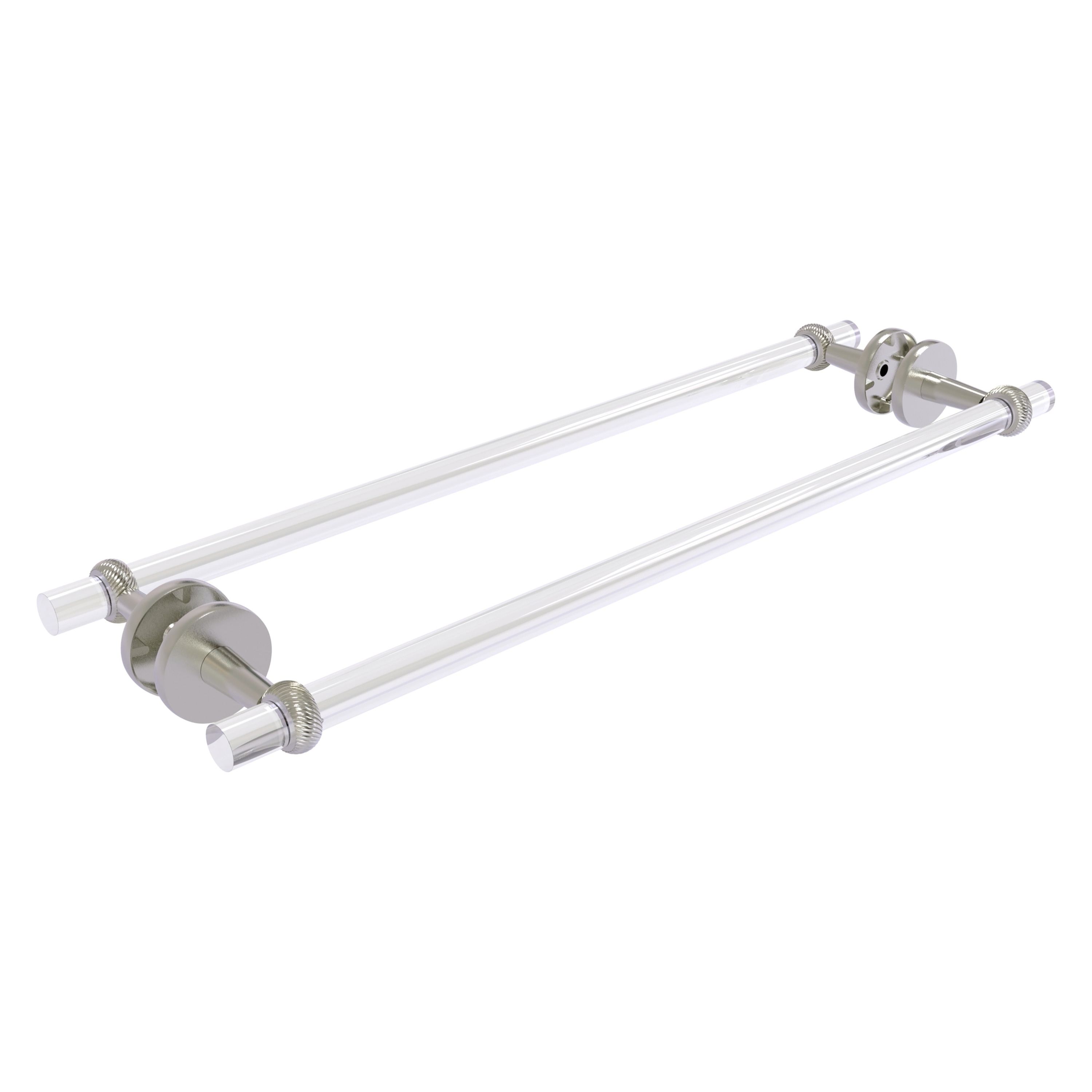 Allied Brass CV-41T-BB-24-SN Clearview 24-in double Satin Nickel Wall mount Double Towel Bar