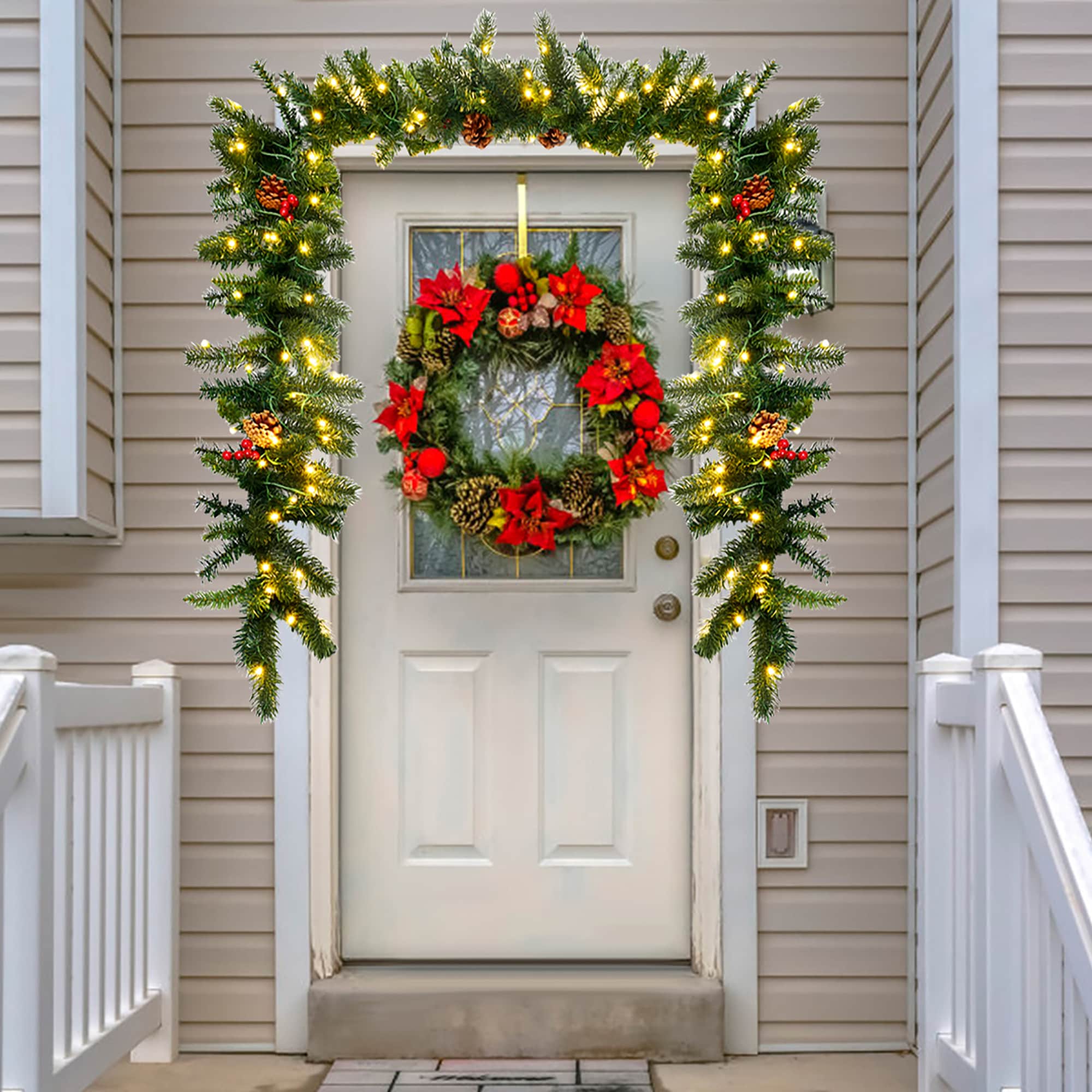 Costway CM22798 Artificial-Christmas-Garland - View #6