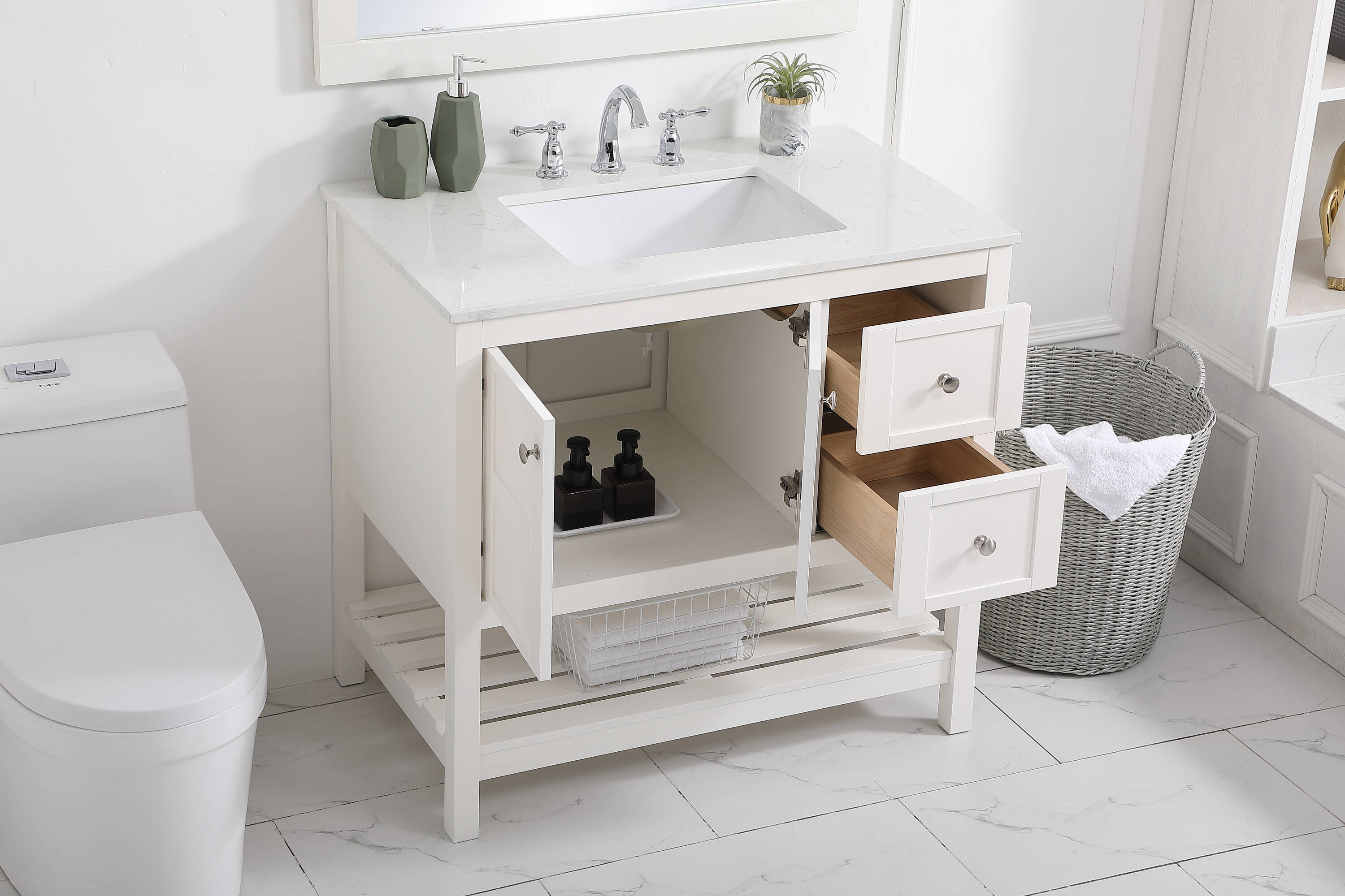 Elegant Decor FI49236WH Bath-Vanity-Combo - View #9