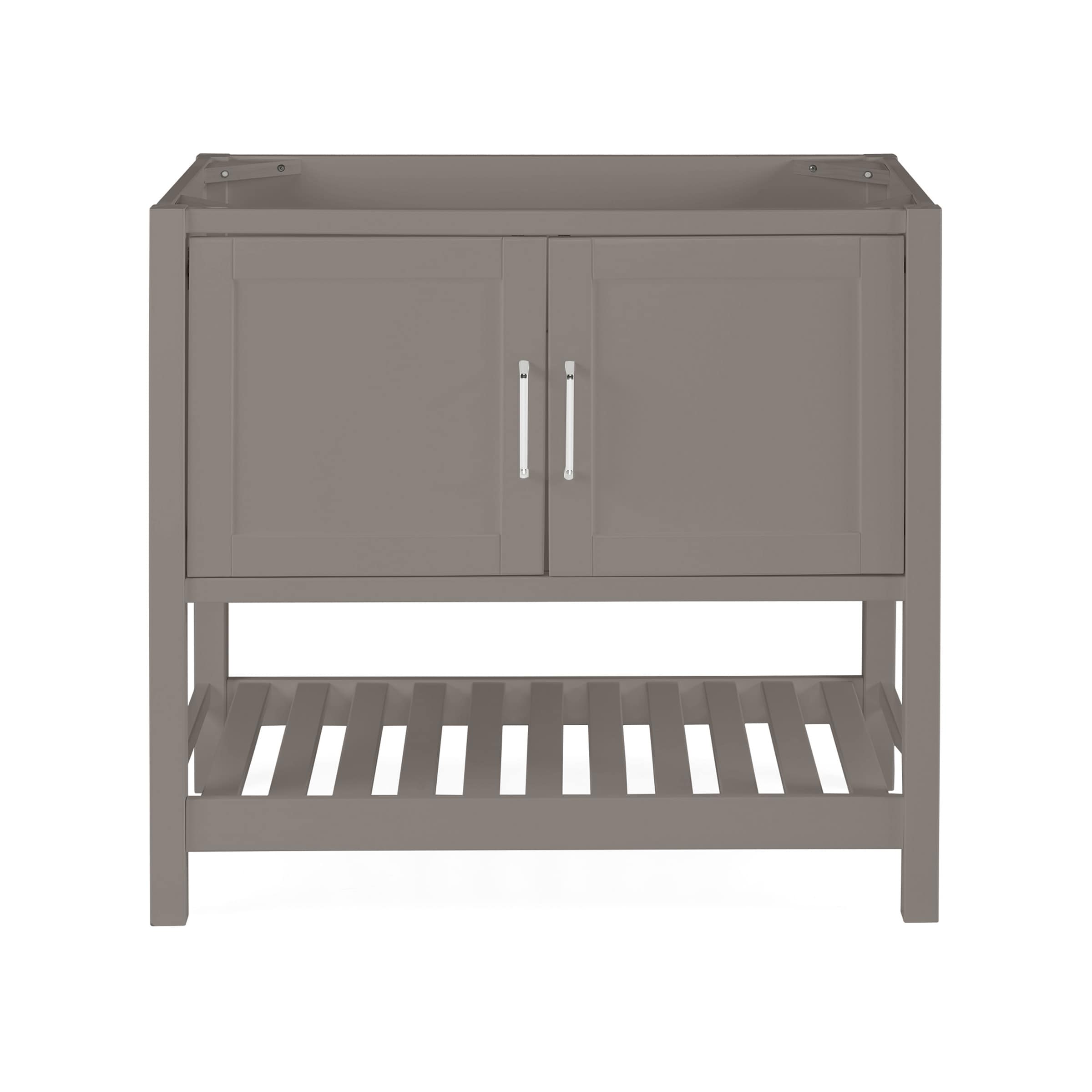 Alaterre Furniture AVAN3640AA Bennet Assembly Required 36-in Gray Bathroom Vanity Base Cabinet without Top