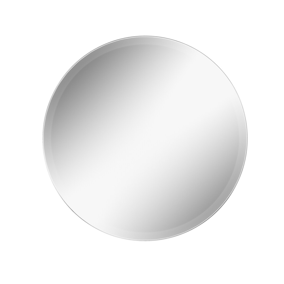 Kahomvis YO-QPW9-1255 32-in x 32-in Beveled Frameless Round Bathroom Vanity Mirror ( Silver )