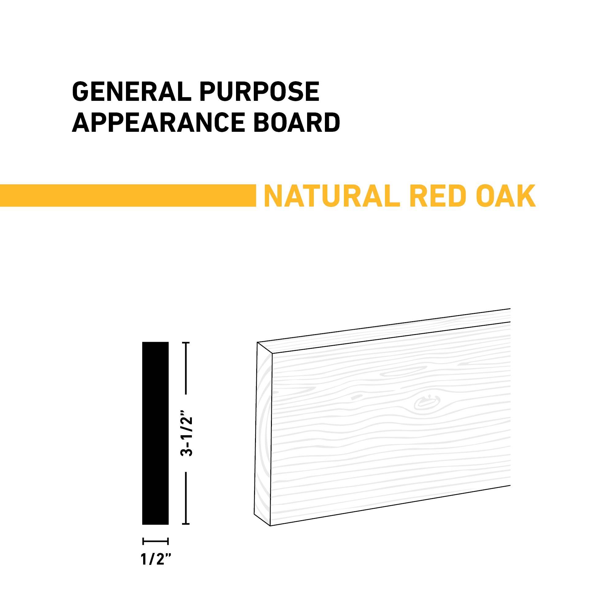 Ornamental Mouldings BRDNAT 1-2X4X2ROAK Appearance-Boards - View #2