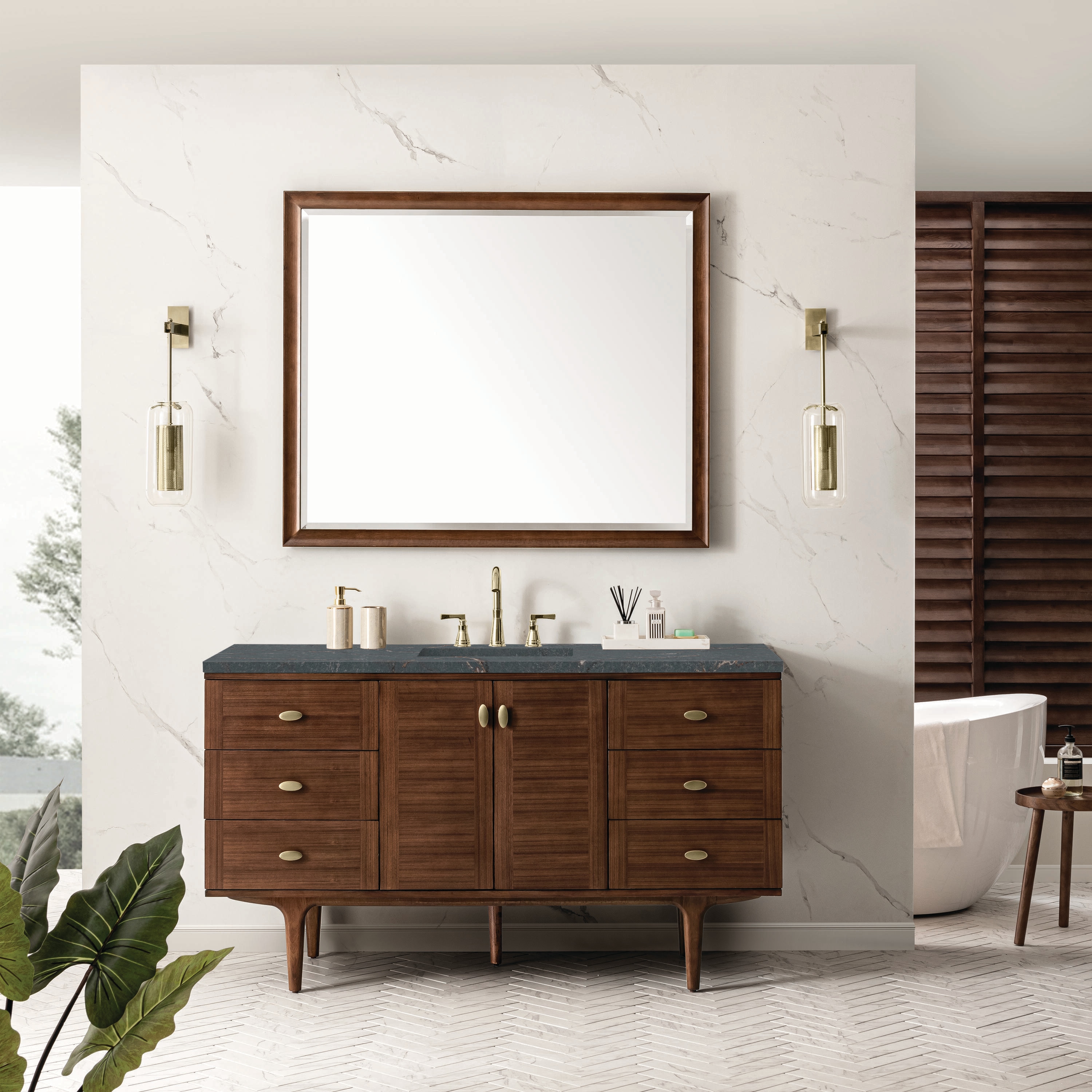 James Martin Vanities 670-V60S-WLT-3PBL Bath-Vanity-Combo - View #2