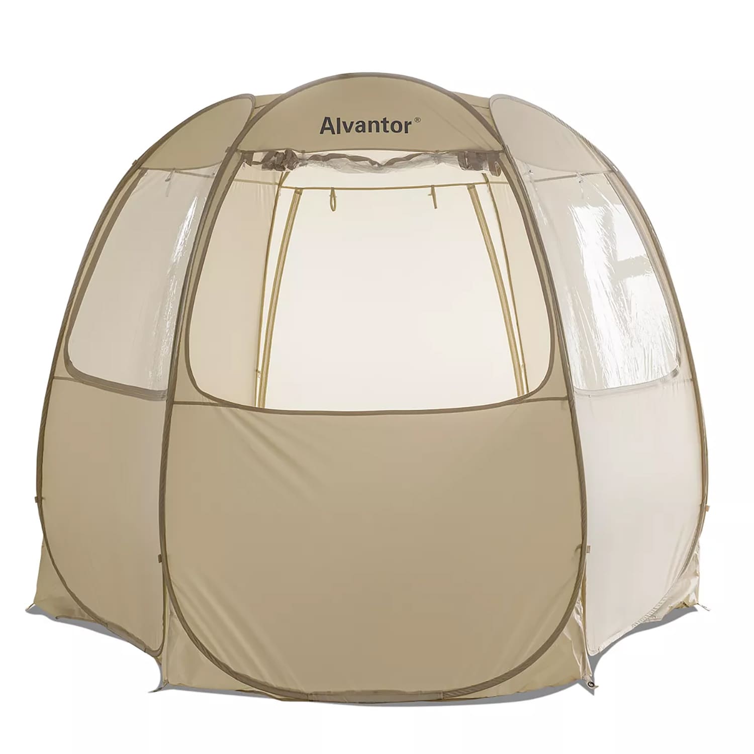 Alvantor 9018#E6 10-ft x 10-ft Pop Up Gazebo Vendor Booth Tent Beige with Soft Top Roof