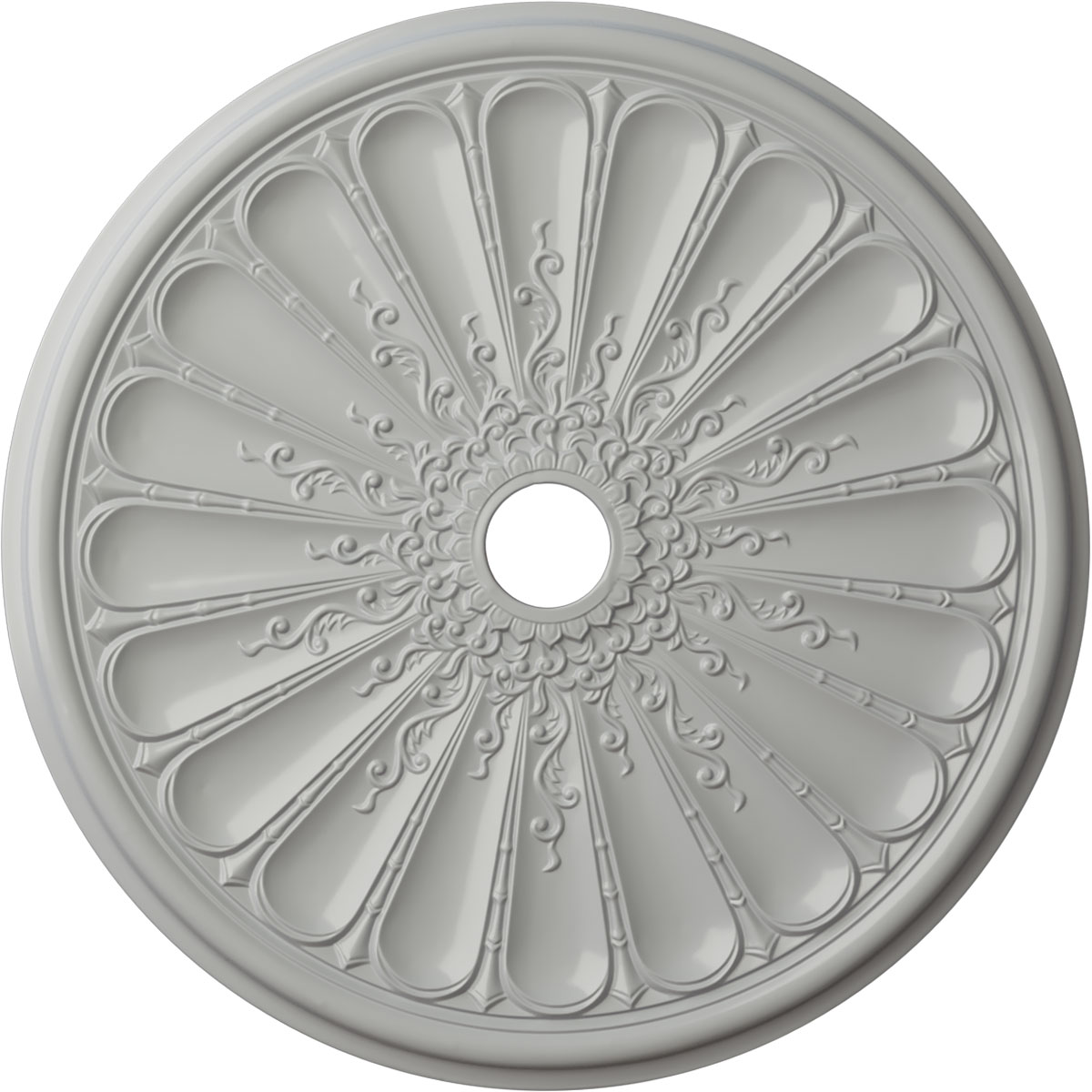 Ekena Millwork CM31KIFRF Kirke 31.5-in W x 31.5-in L Painted Frost Polyurethane Whole Ceiling Medallion