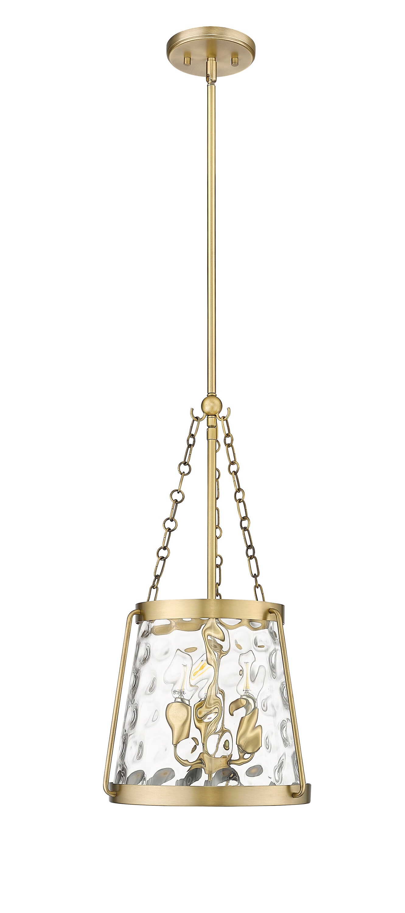 Millennium Lighting 20403-VB Adabella 3 -Light Vintage Brass Modern/contemporary Clear glass Cylinder Medium Hanging Pendant light
