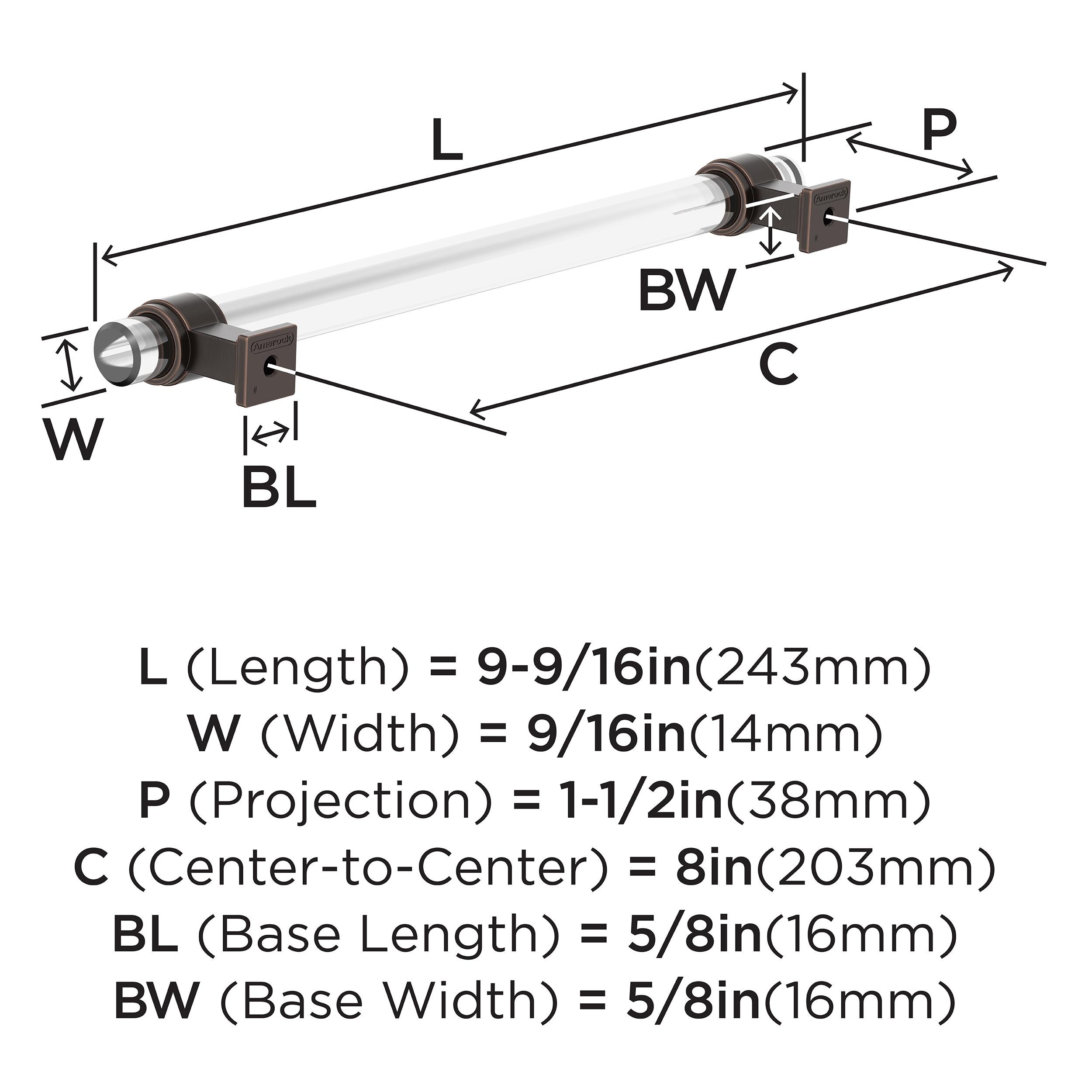 Amerock BP36661CORB Cabinet-Pulls - View #5