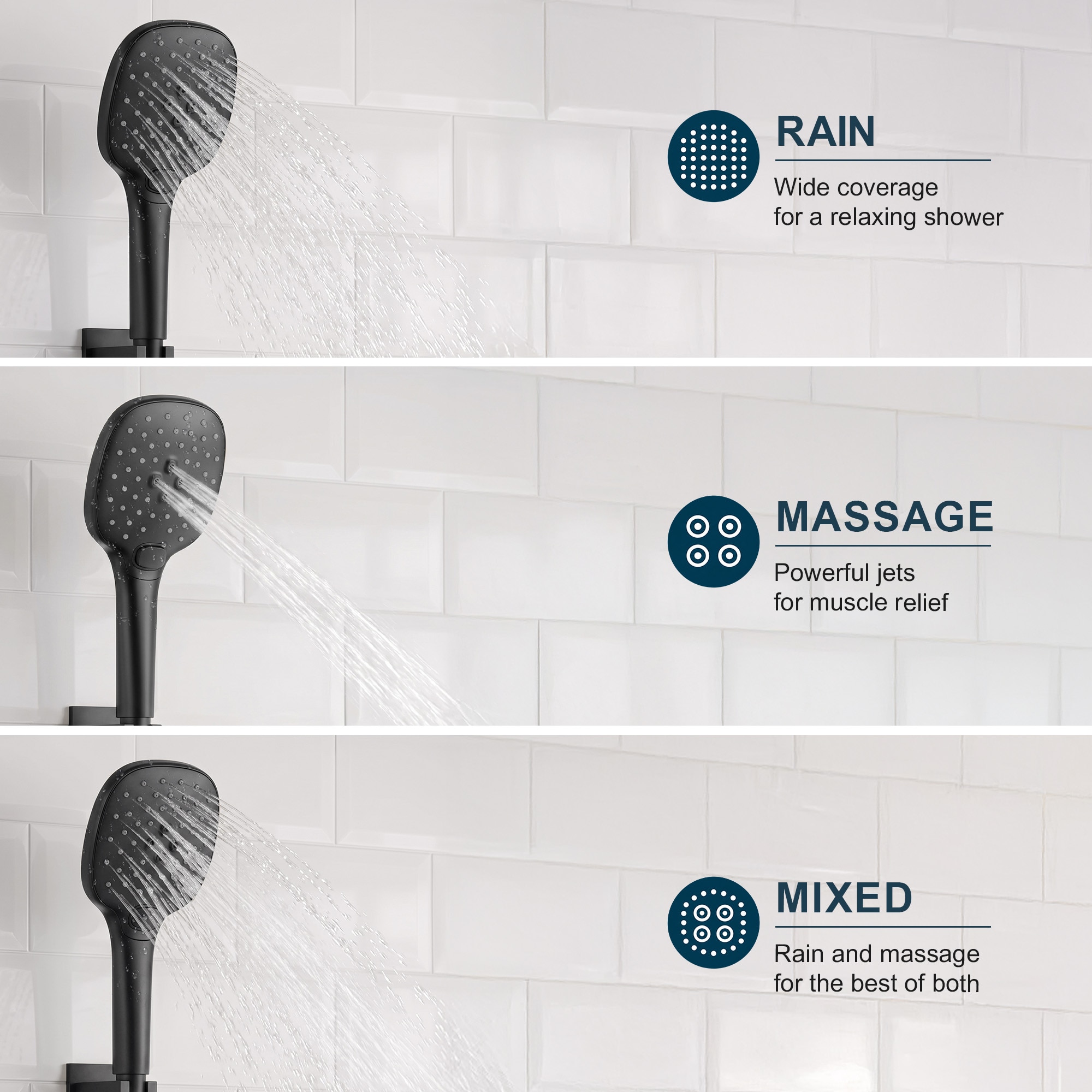 GRANDJOY SGF66GJ-46-BL10 Tub-Shower-Faucets - View #4