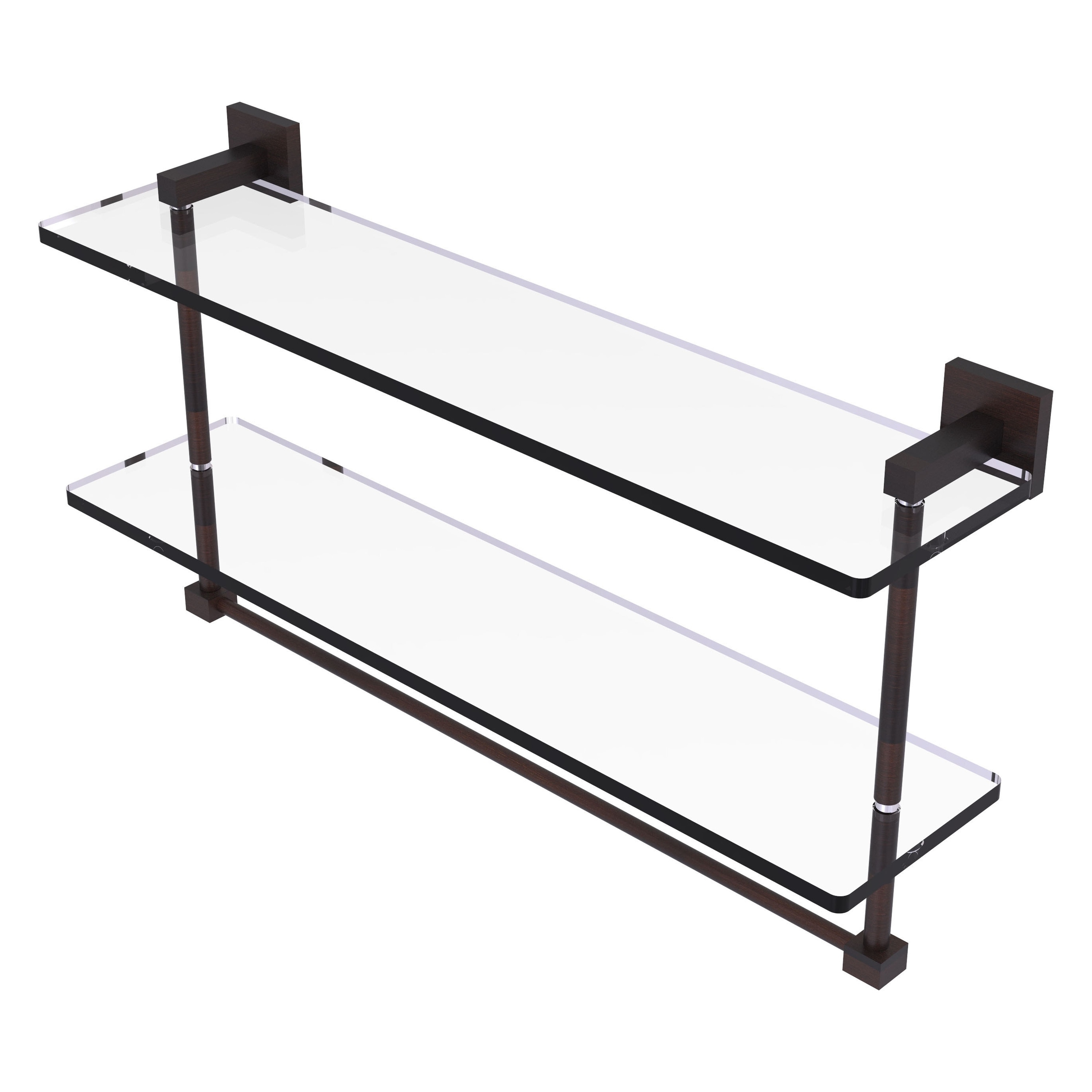 Allied Brass MT-2-22TB-VB Montero Venetian Bronze 2 -Tier Wall mount Bathroom Shelf ( 22-in x 11.7-in x 5-in )