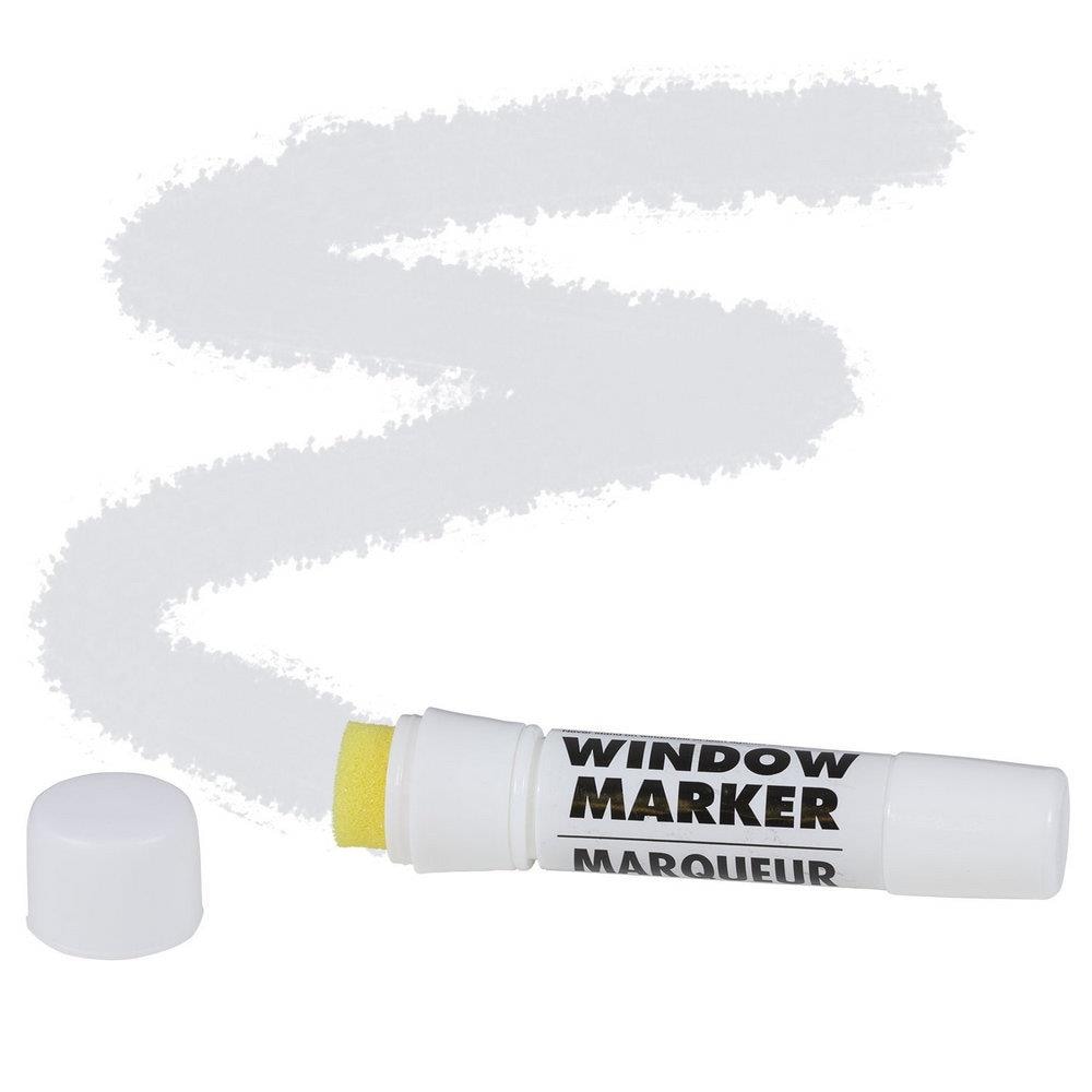 Jam Paper Team Spirit Window Markers, Washable Ink for Car/Home Windows, White, 2/Pack | 5269WMWHA