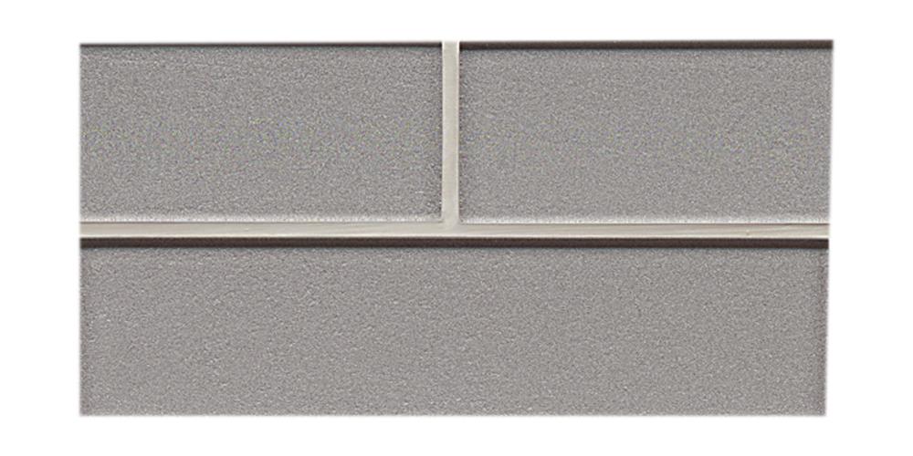 Bedrosians Manhattan Platinum 4-in x 8-in Glass Mosaic Tile Sample