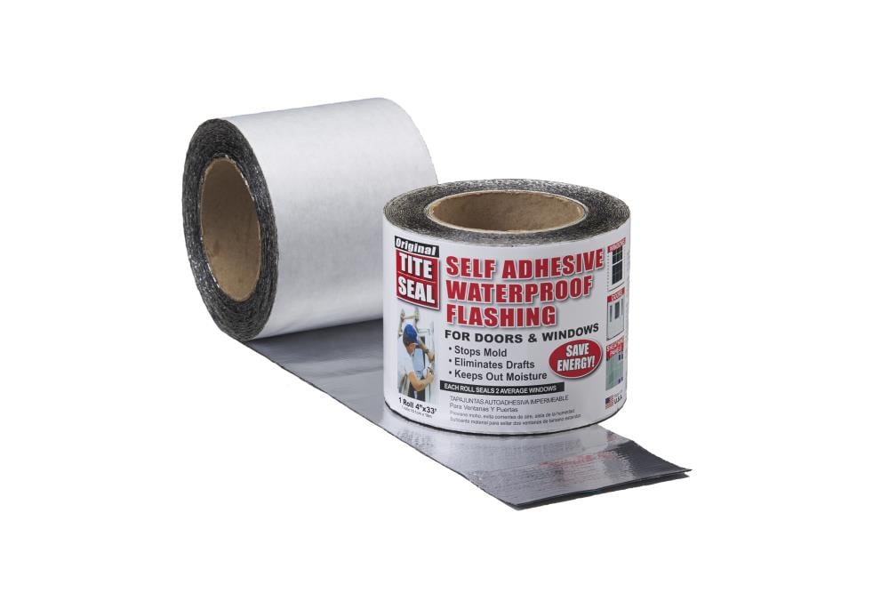 TITE-SEAL Self-adhesive waterproof flashing tape 4-in x 33-ft Rubberized  Asphalt Roll Flashing in the Roll Flashing department at