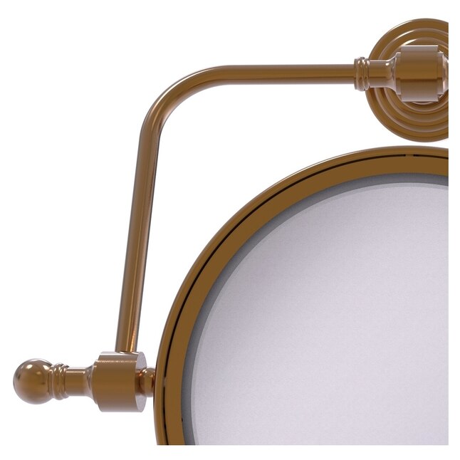 Allied Brass 8-in x 10-in Brushed Bronze Double-Sided Magnifying Wall-Mounted Vanity Mirror Allied Brass 8-in x 10-in Brushed Bronze Double-Sided Magnifying Wall-Mounted Vanity Mirror