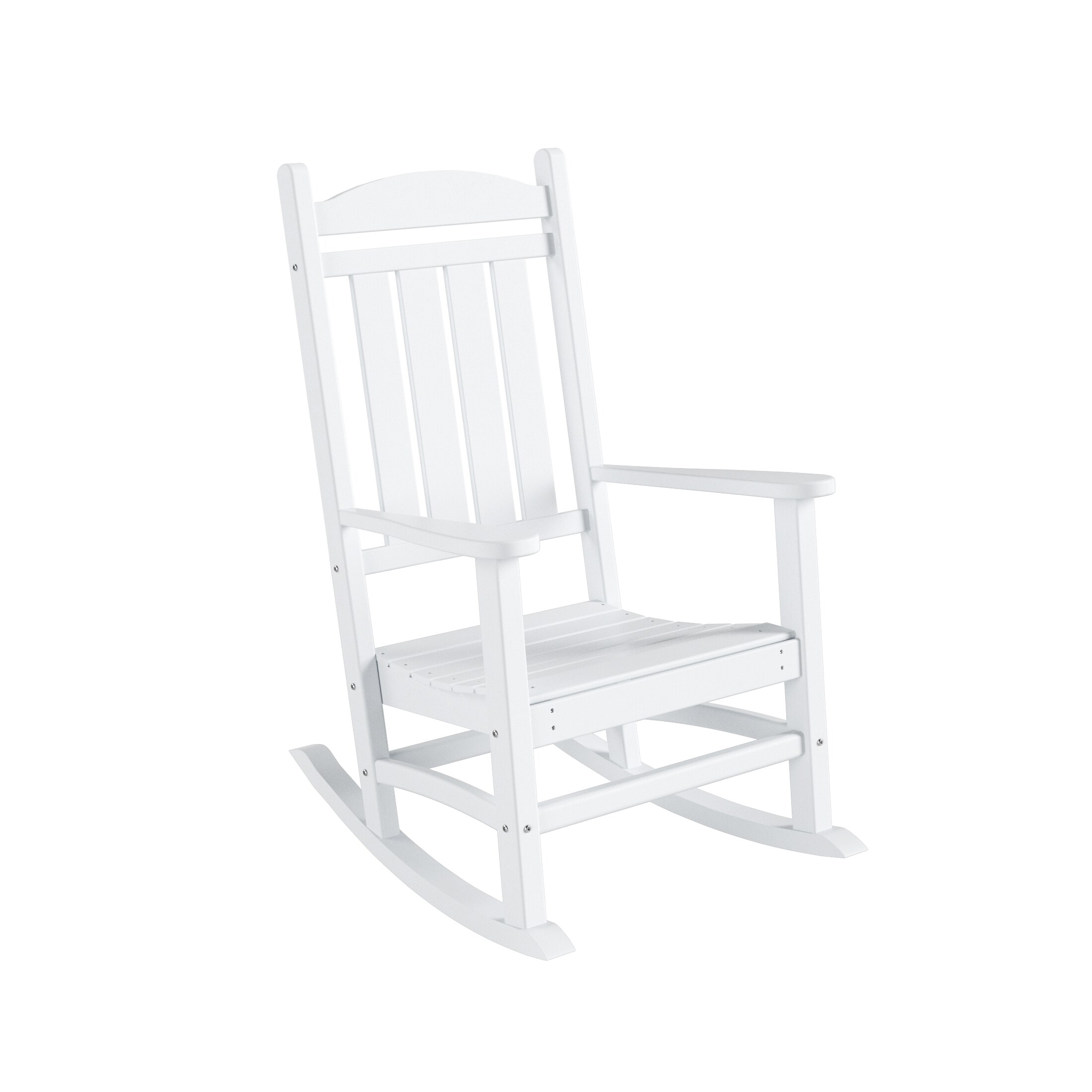 Westin Furniture OP5001-WH Laguna White HDPE Frame Rocking Chair with Slat Seat