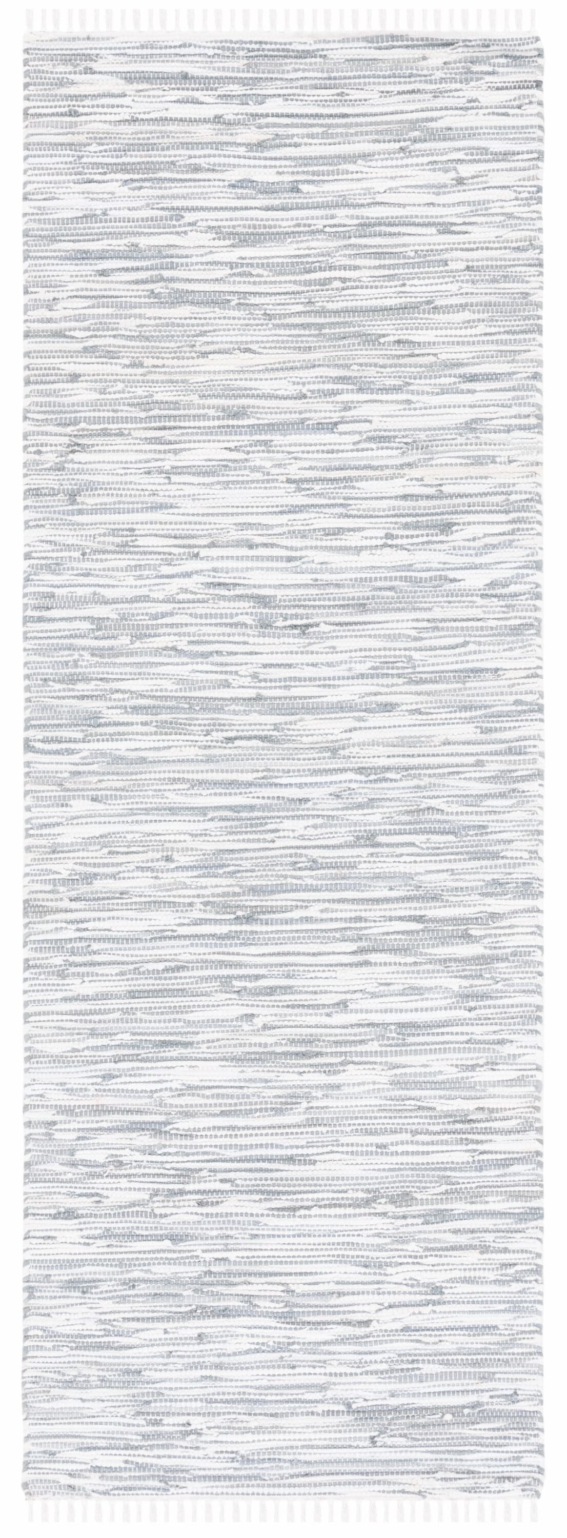 Montauk Silver Handwoven Cotton Runner Rug