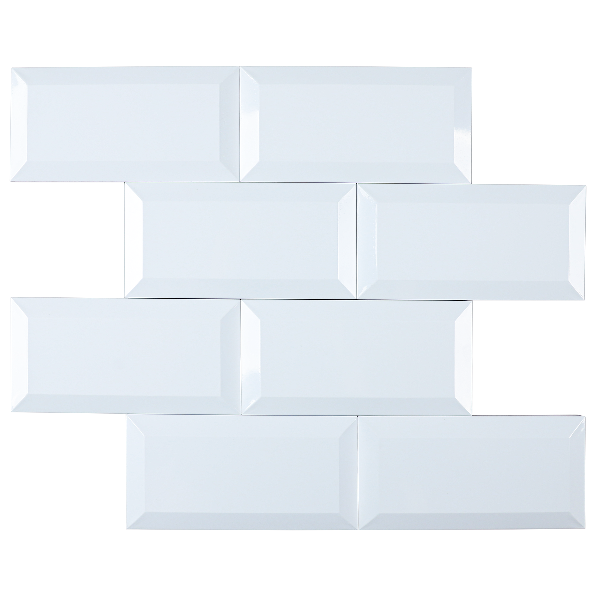 LuxySplash LS0807 Lola Premium 12-in x 18-in Glossy Metal Subway Mosaic Wall Tile (3-sq. ft/ Carton)