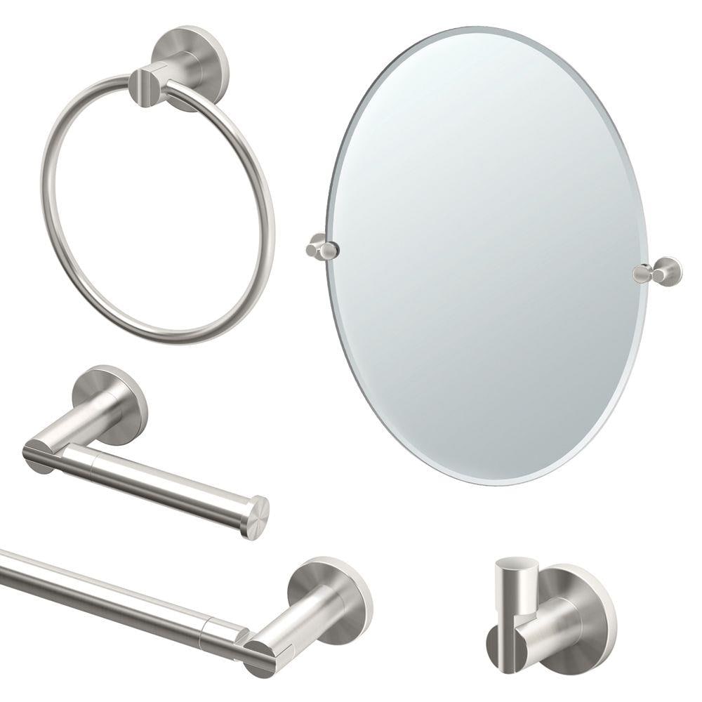 Gatco Channel Satin Nickel Metal Bath Accessory Set At Lowes Com   11209563 