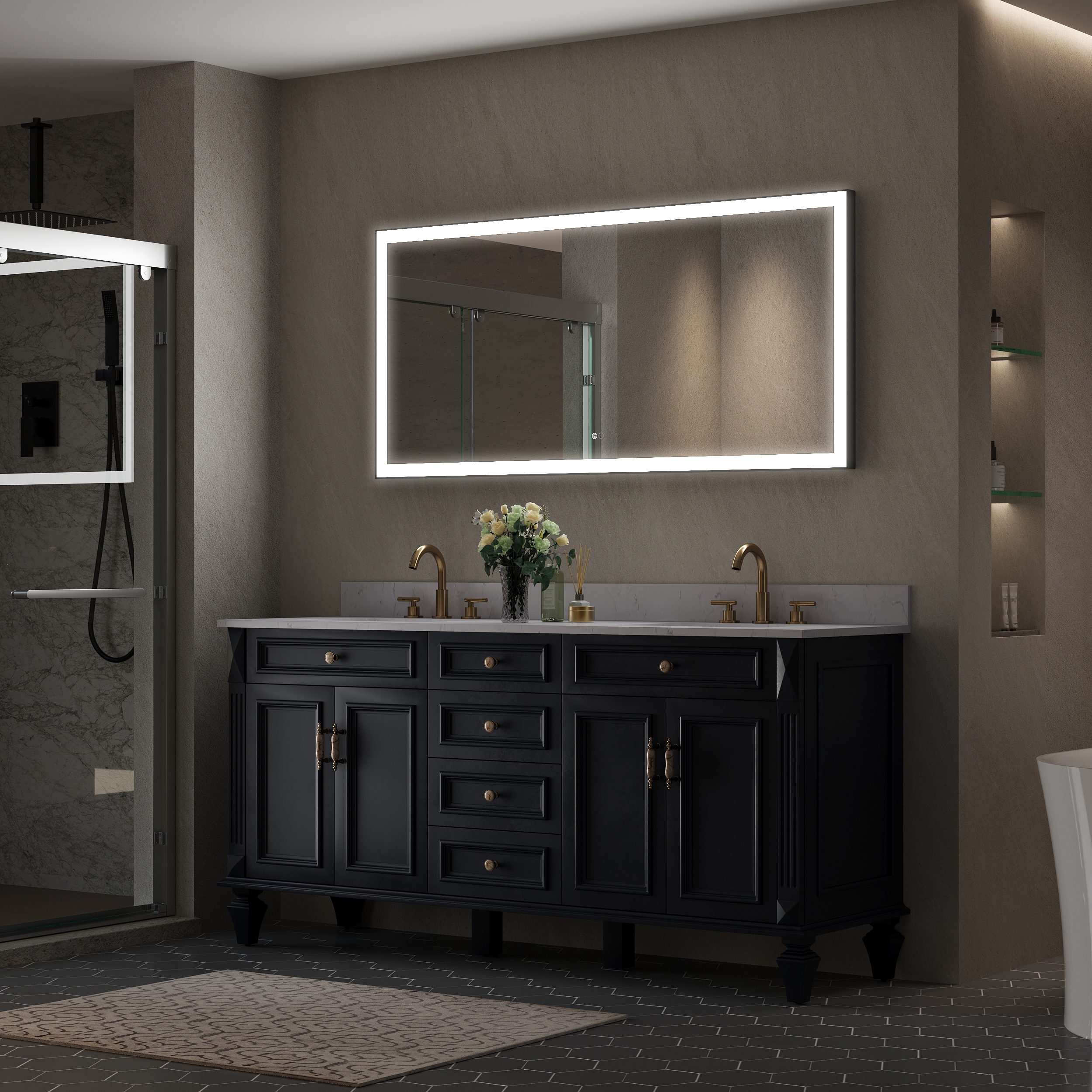 Forclover MEAM-5F6028MB Framed-Bath-Mirrors - View #11
