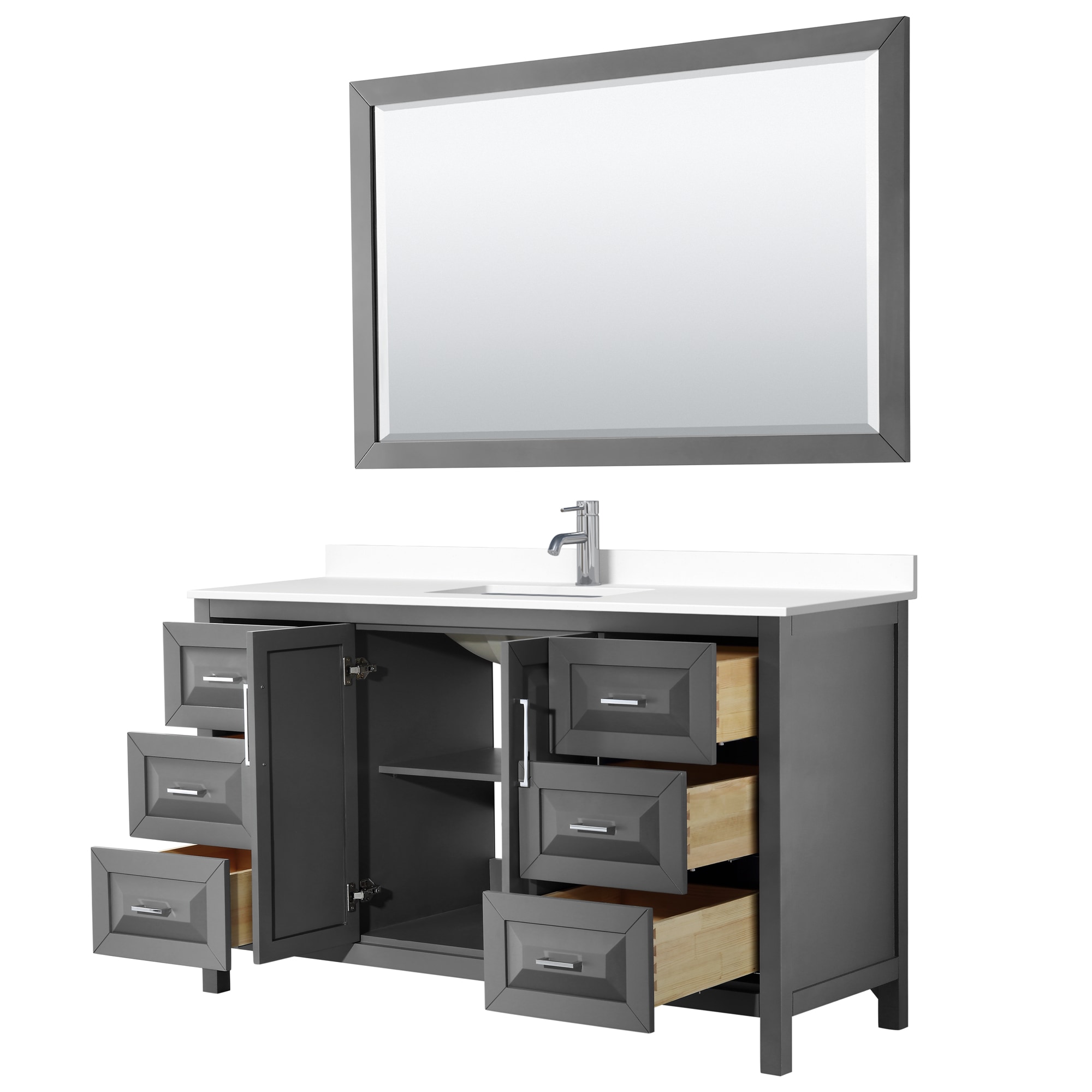 Wyndham Collection WCV252560SKGWCUNSM58 Bath-Vanity-Combo - View #2