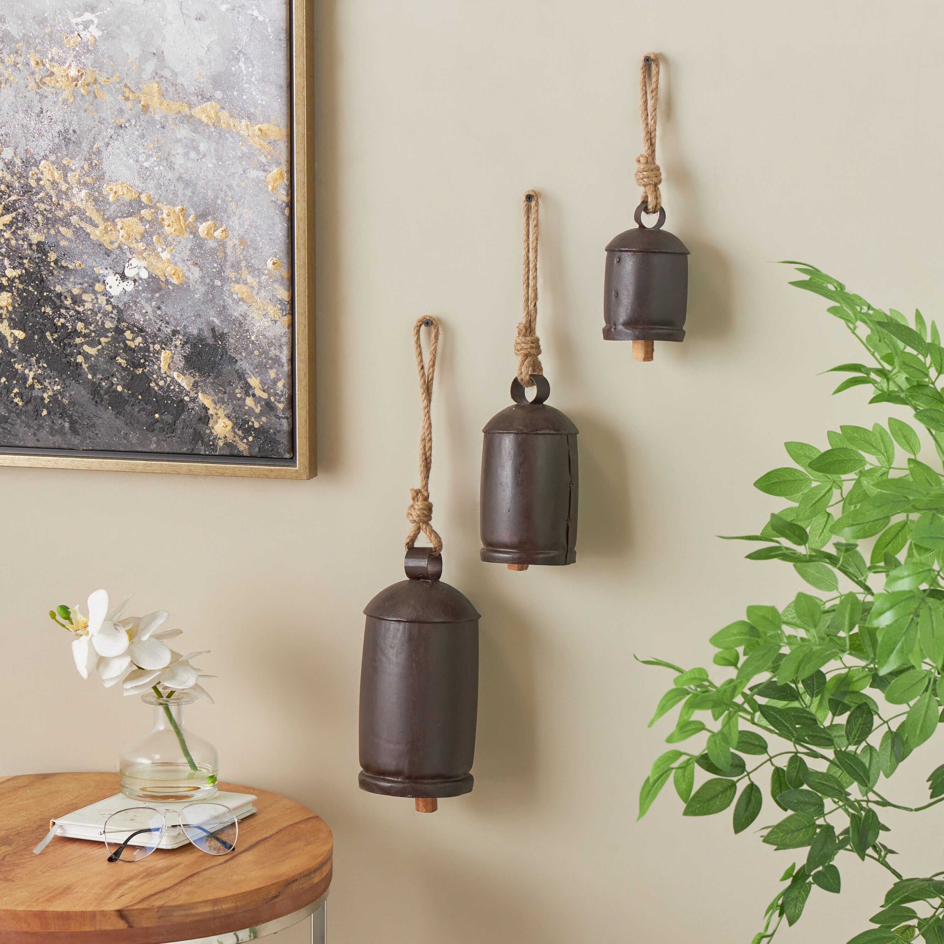 Grayson Lane 823577 3 -Pack Black Iron Modern Decor set