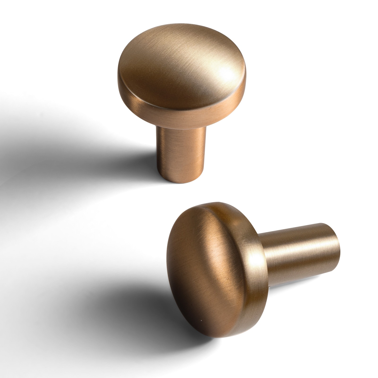 Miaokesen 1827CB-DK-PLUS 1-in Champagne Brown Mushroom Modern Cabinet Knob 6 -Pack
