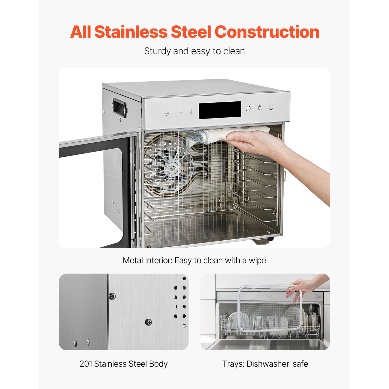 VEVOR SGHGJ400W8CTHLWETV1 dehydrators - View #7