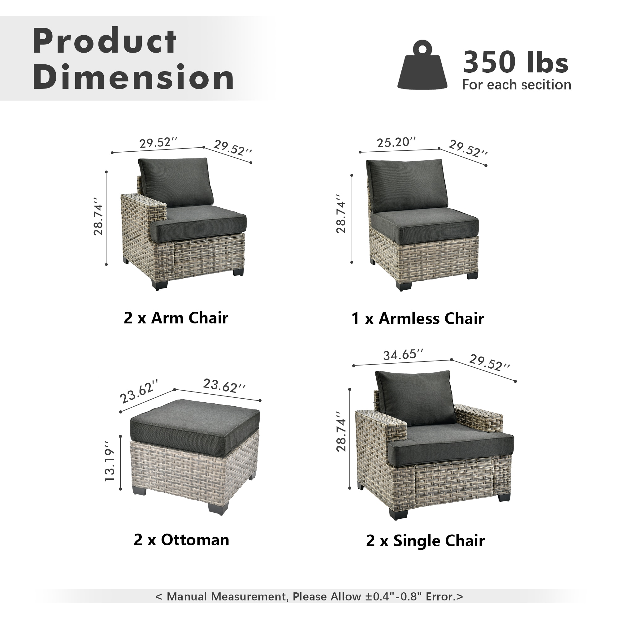 ALTRIGUS 6L-TBS107-AL Patio-Conversation-Sets - View #3