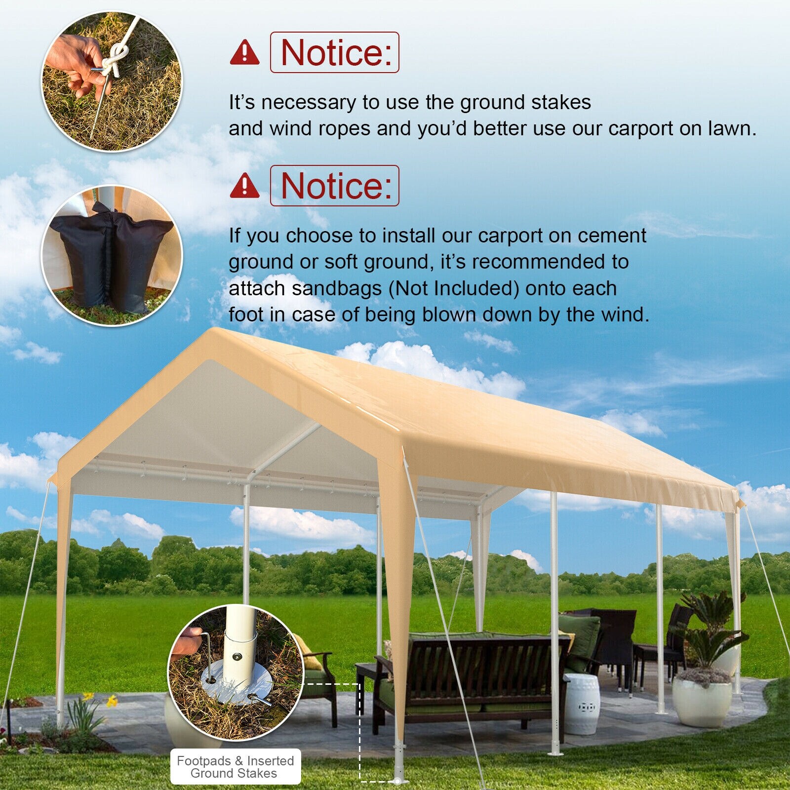 WELLFOR ORS465S00001 Carport-Covers - View #5