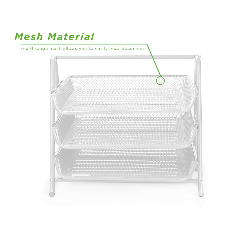 Mind Reader 3TPAPER-WHT Desktop-Organizers - View #4