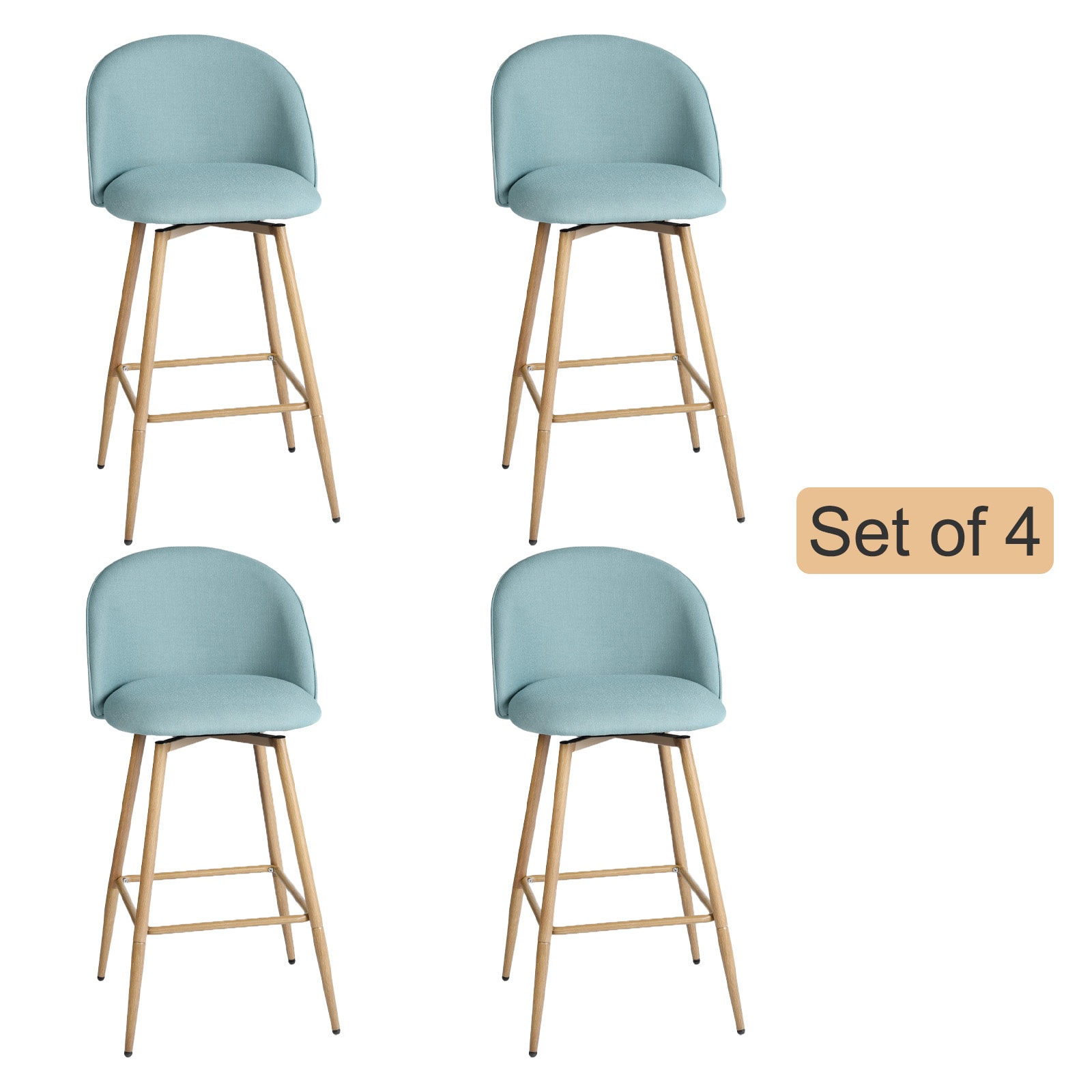 Homy Casa HASEEB BLUE 4 stools - View #3
