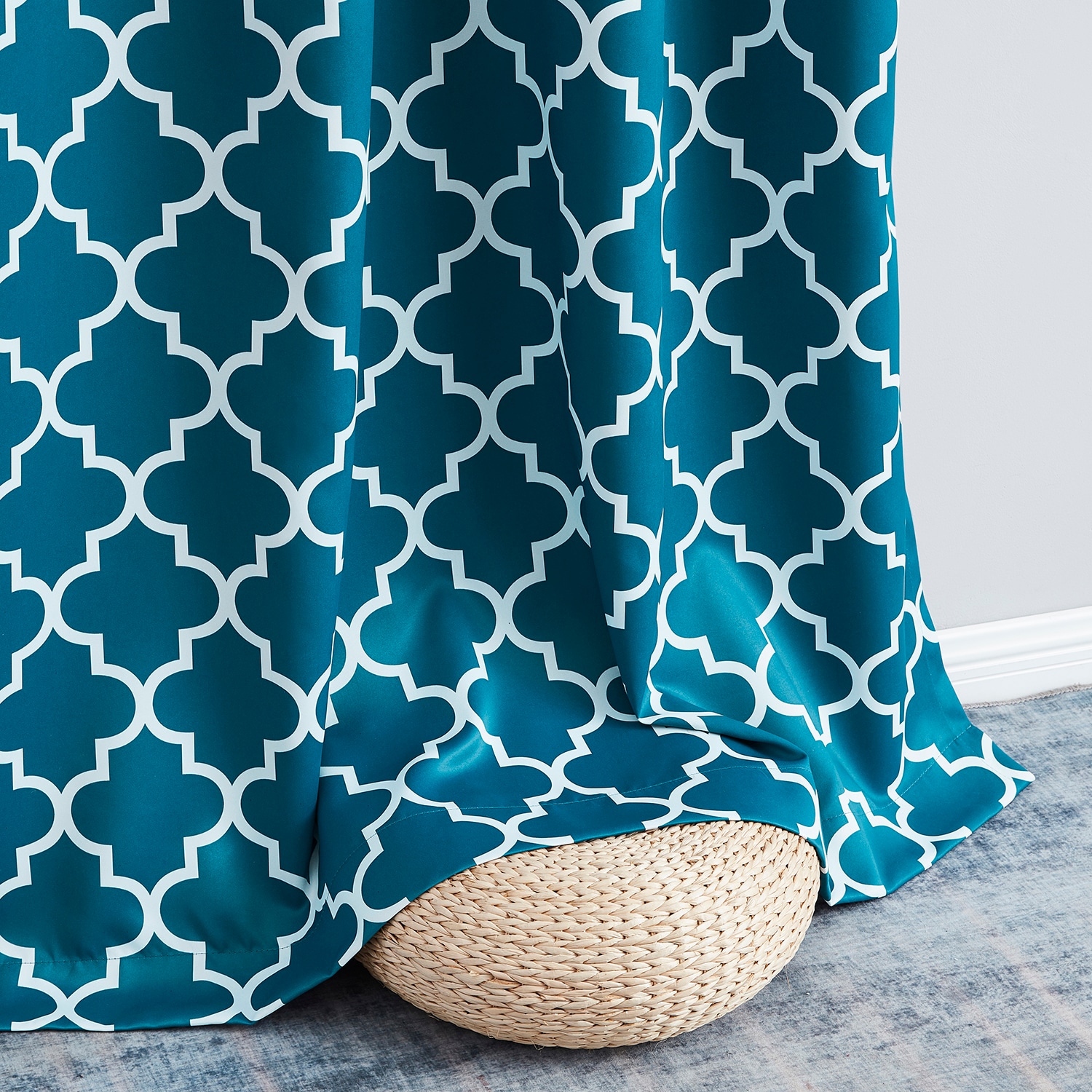 HLC.me LTTCPRNT-72DKTEAL curtains - View #4