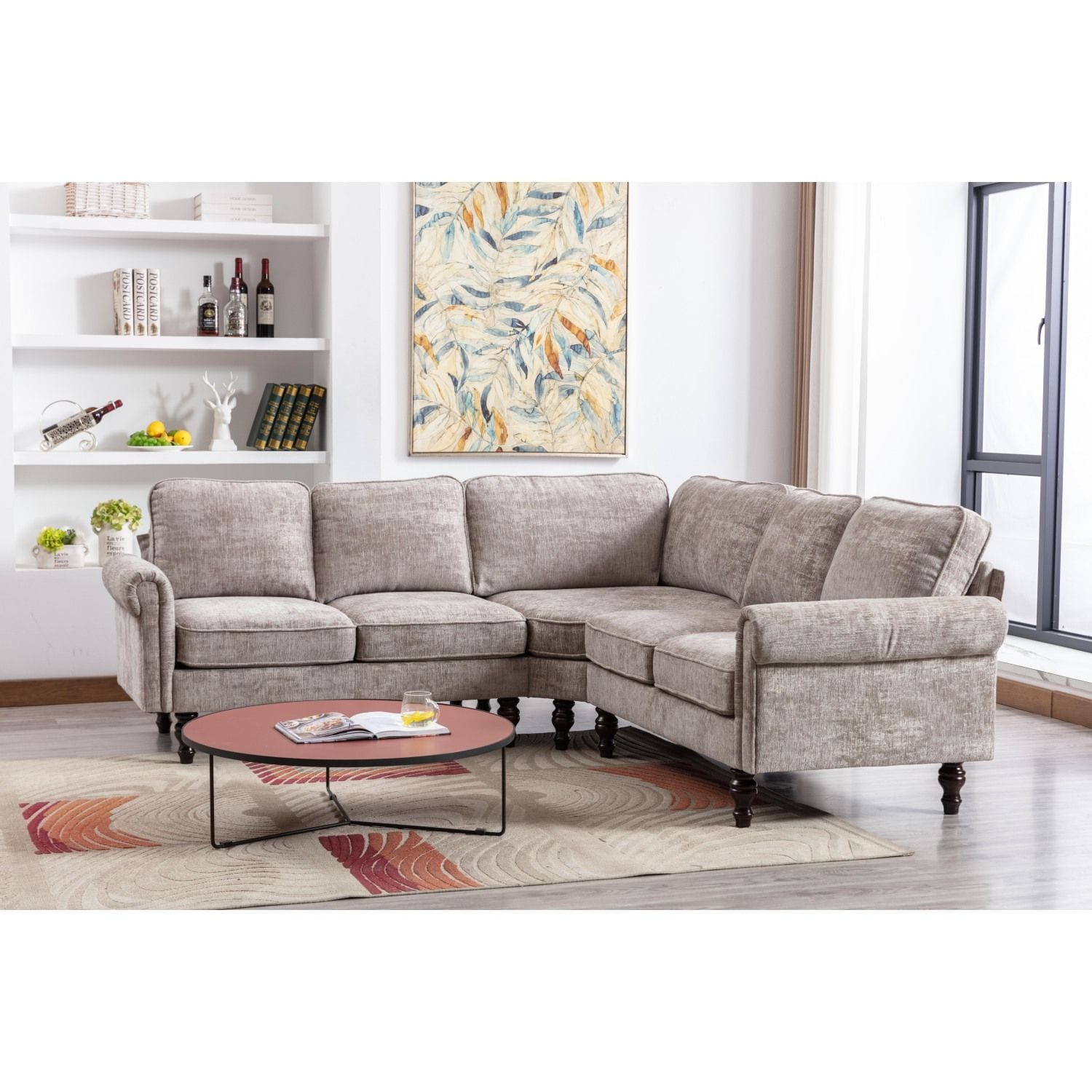 JASMODER W395S00091 Modern Light Gray Sofa