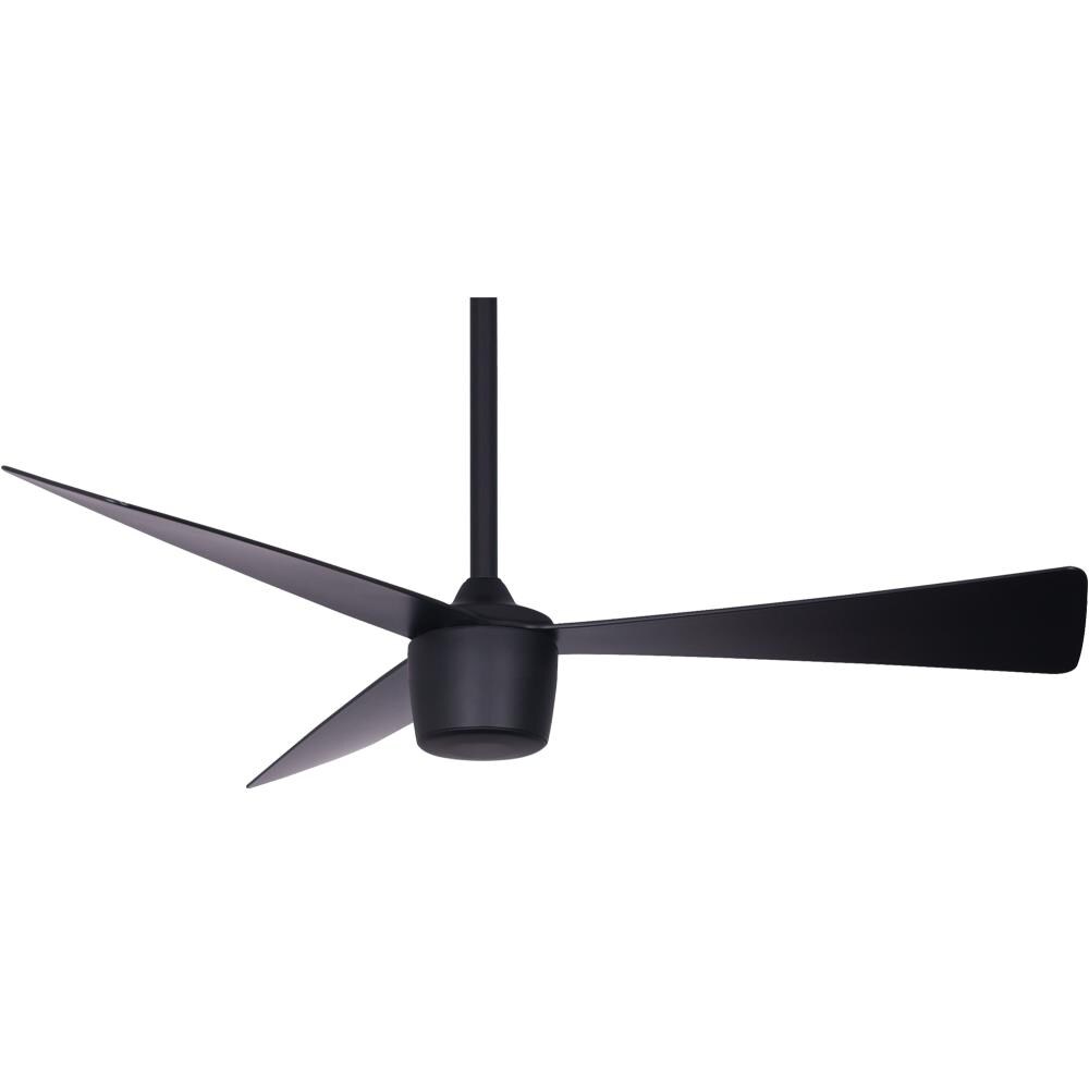 Star Fans 855458007732  Star 7 44-in Matte Black Integrated LED Indoor Ceiling Fan with Light and Remote (3-Blade)