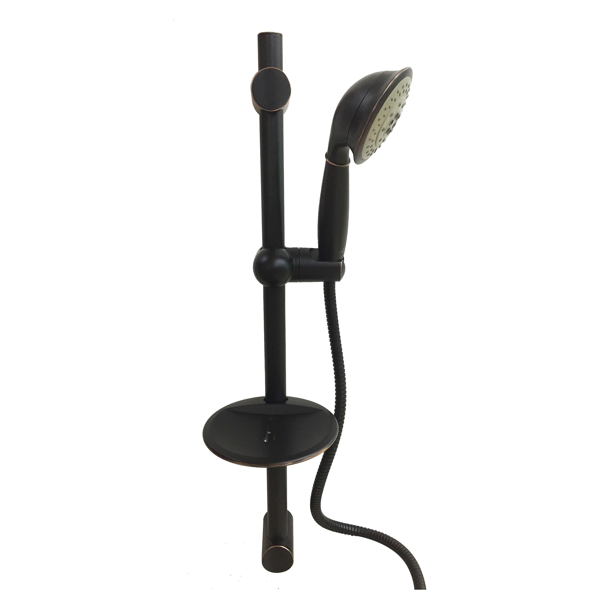 Kingston Brass WLKX2526SBB Showerscape 5.0 -Spray Naples Bronze 3.44-in Round Handheld Shower Head 1.8 GPM