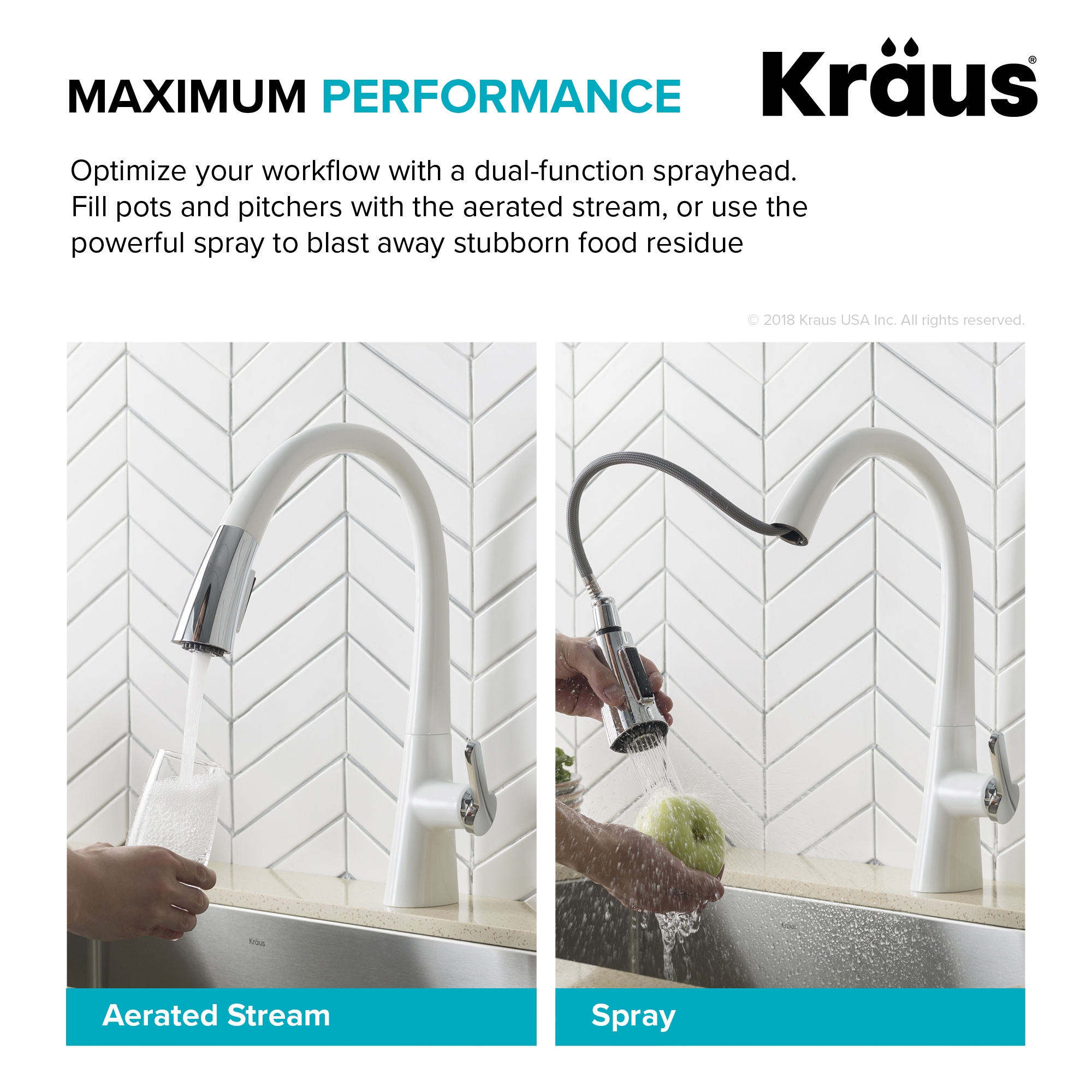 Kraus KPF-1673CHWH Kitchen-Faucets - View #6