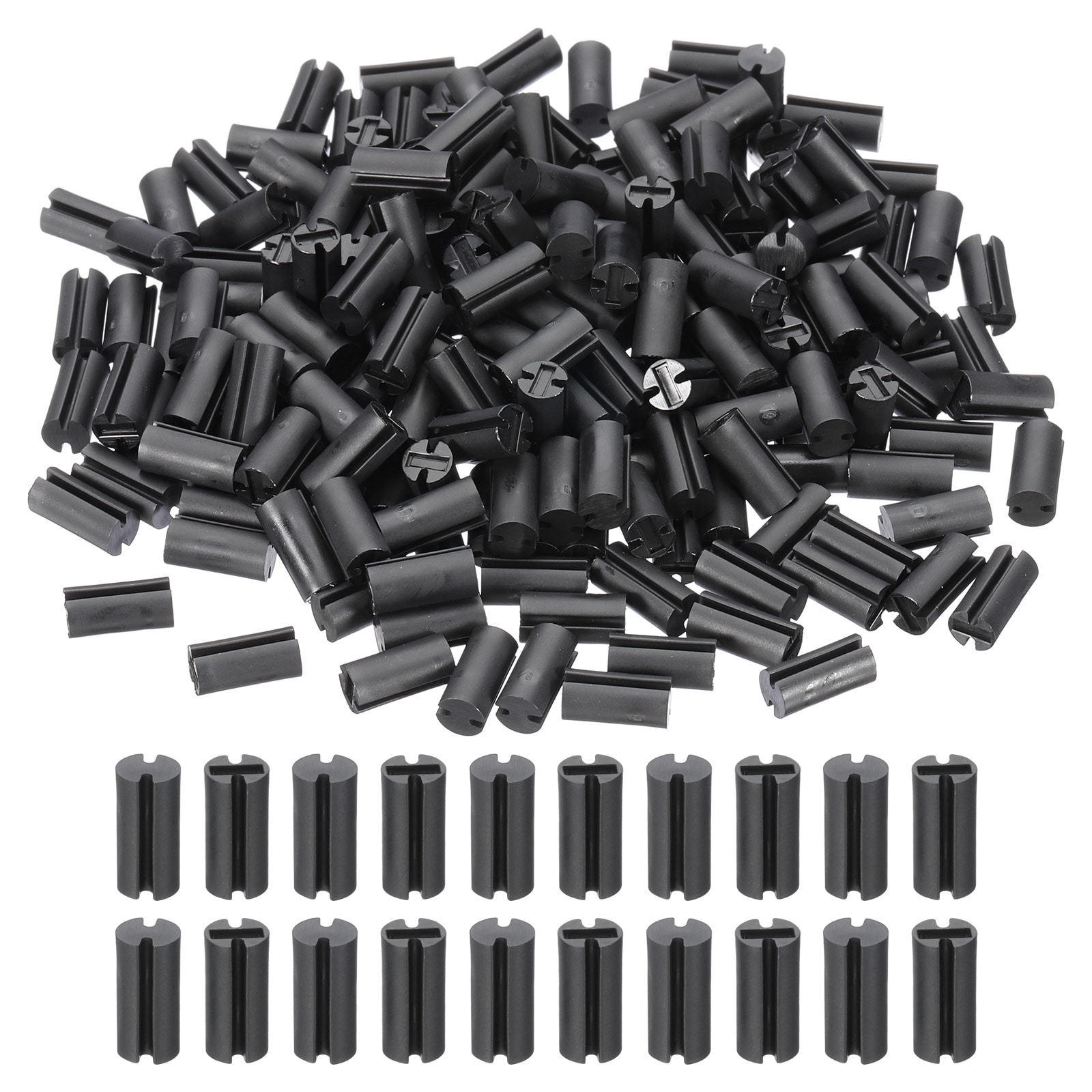 PATIKIL 200pcs LED Spacer 5mm OD 10mm Height Double Pit LED Holder Socket Light Emitting Diode Light Isolation Column PCB Mount Support for 3mm 5mm LED Protection and Fixation Black #S26050700UX8903