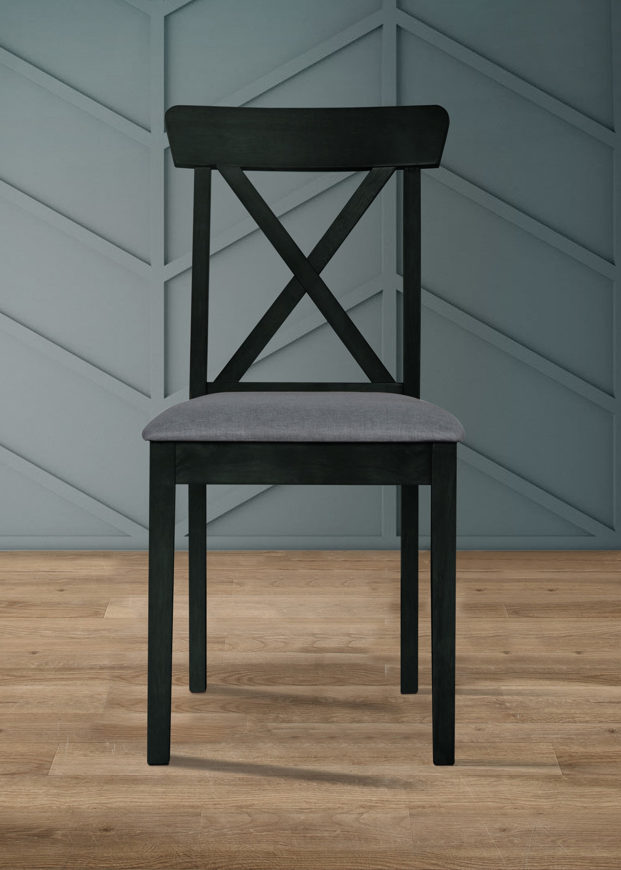 Home Design 60018-431 Set of 2 Upholstered Dining Side Chair (Wood Frame)
