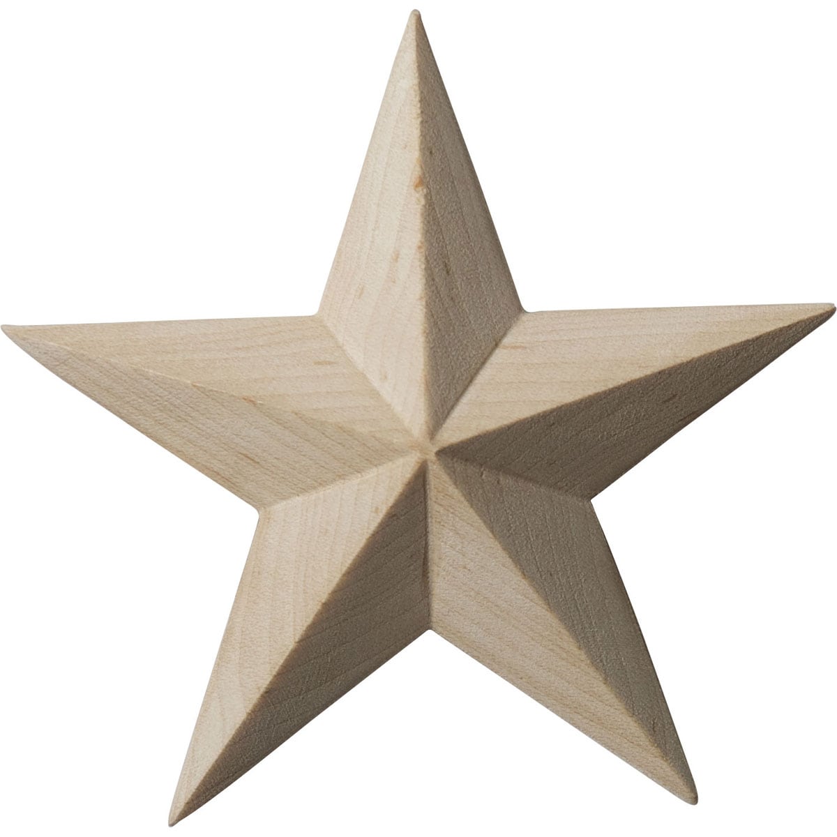 Ekena Millwork ROS03X03GLAL Galveston Star 3.5-in W x 3.5-in H Unfinished Applique